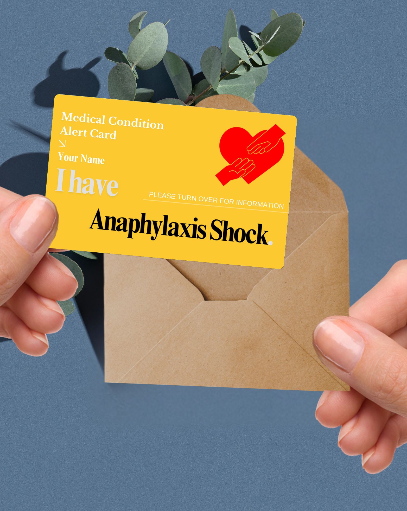 Anaphylaxis Shock Alert Card