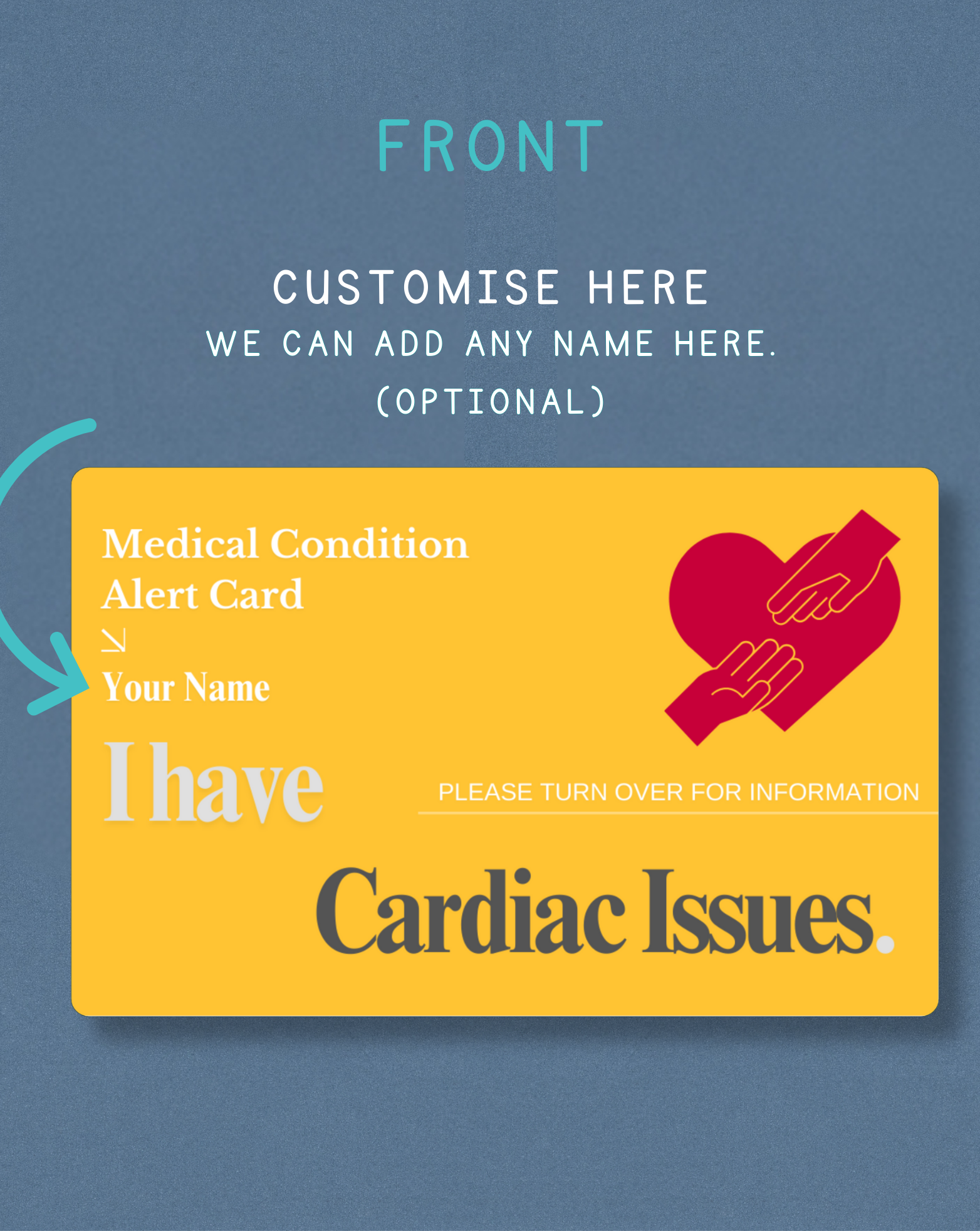 Cardiac Issues Medical Alert Card