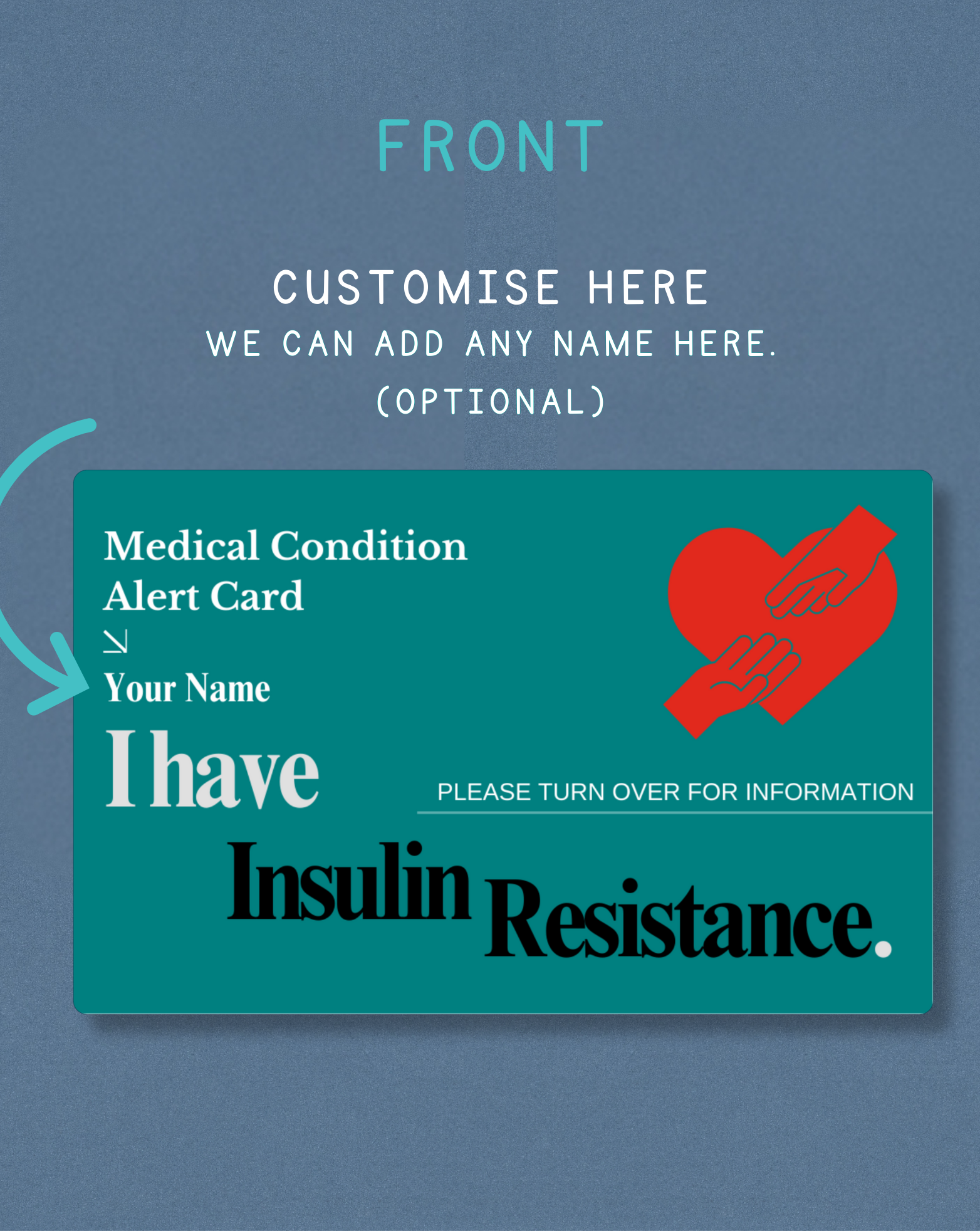 Insulin Resistant Medical Alert Card