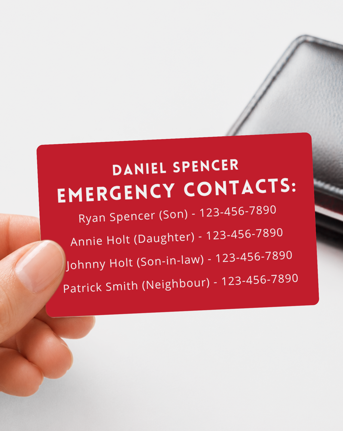 Emergency Contact Card (Red)