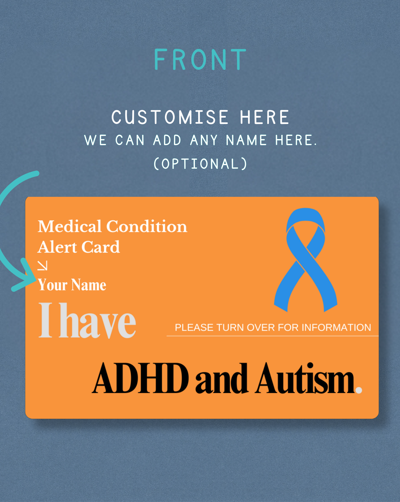 ADHD and Autism Medical Alert Card