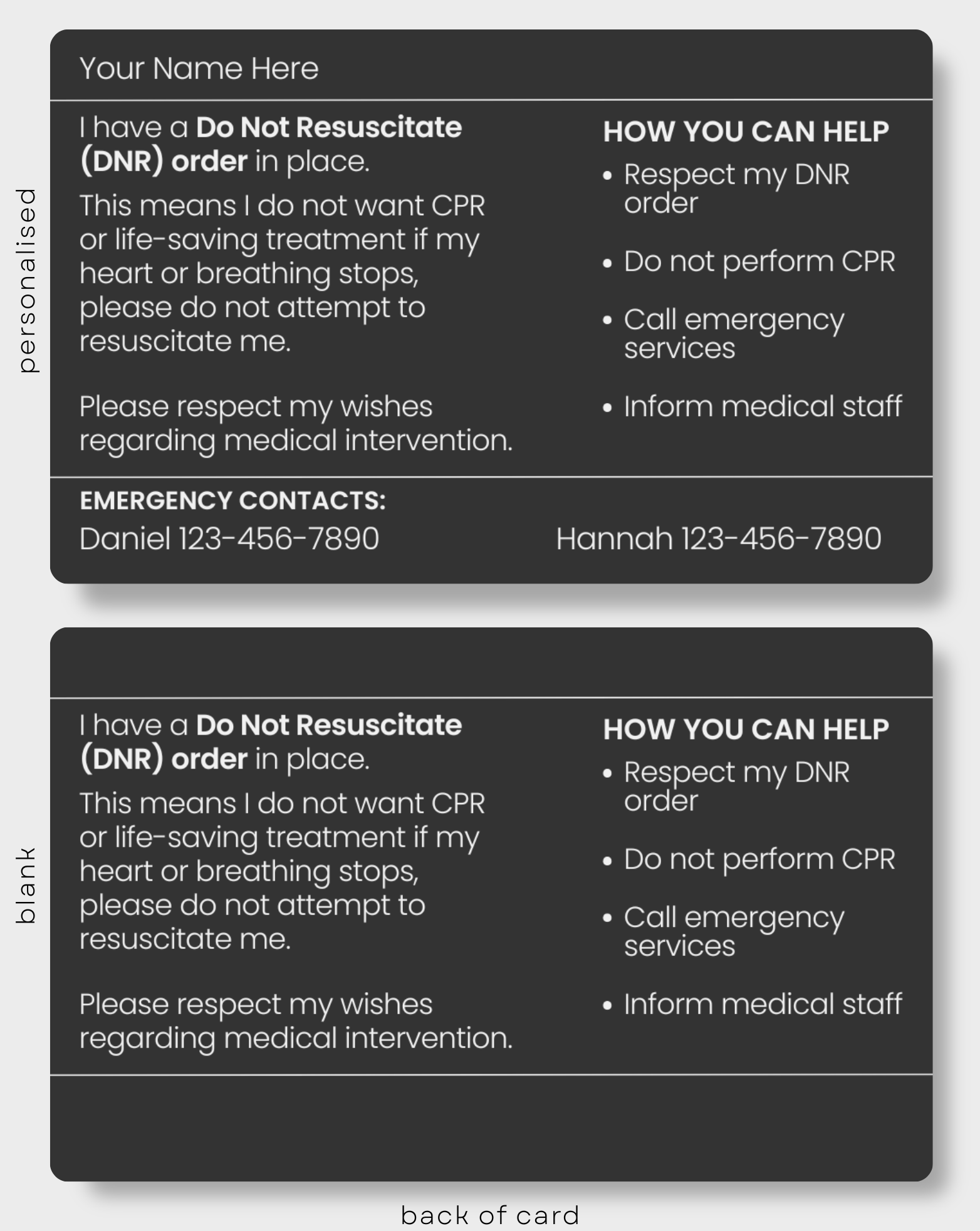 Do Not Resuscitate (DNR) Order