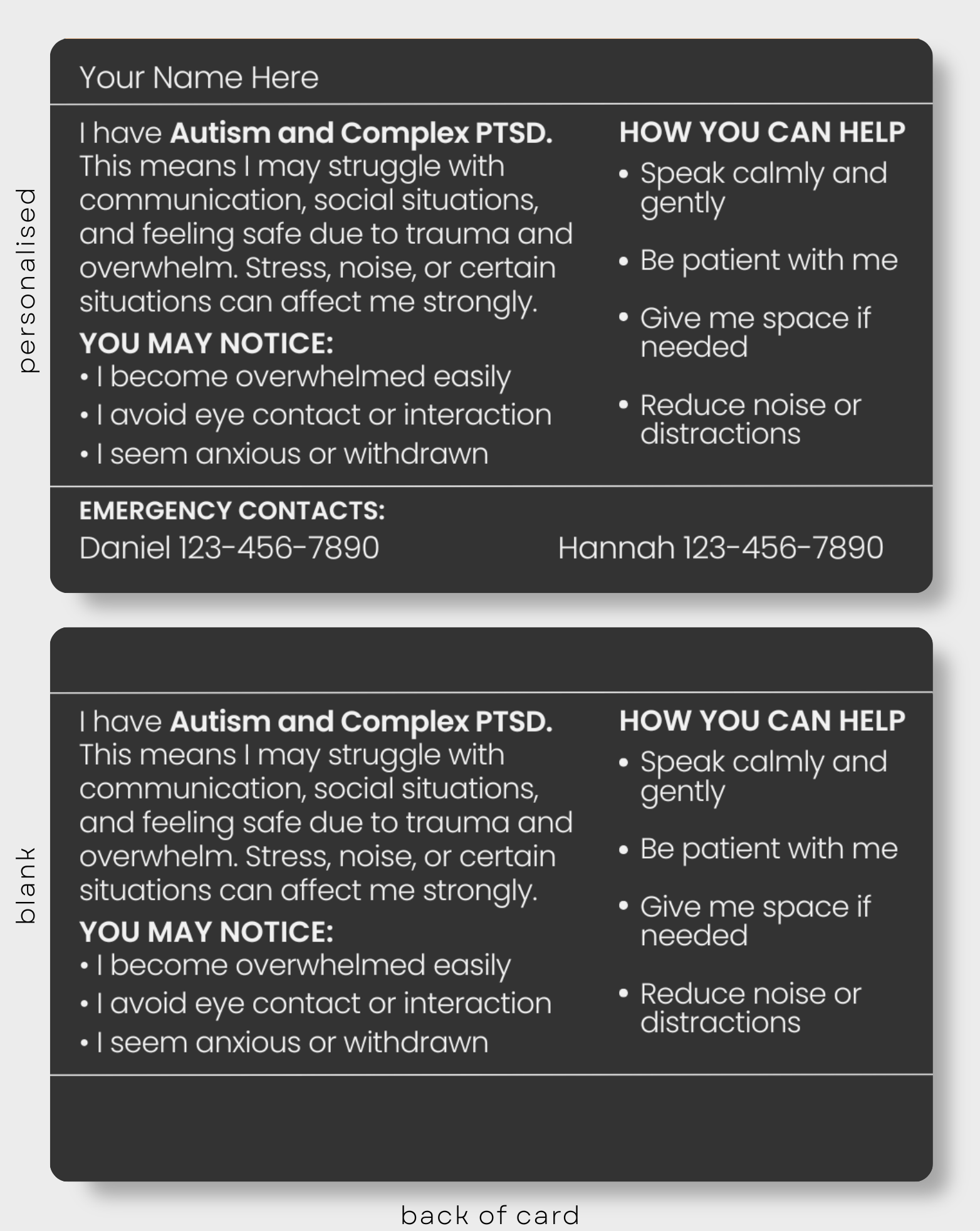 Autism and complex PTSD