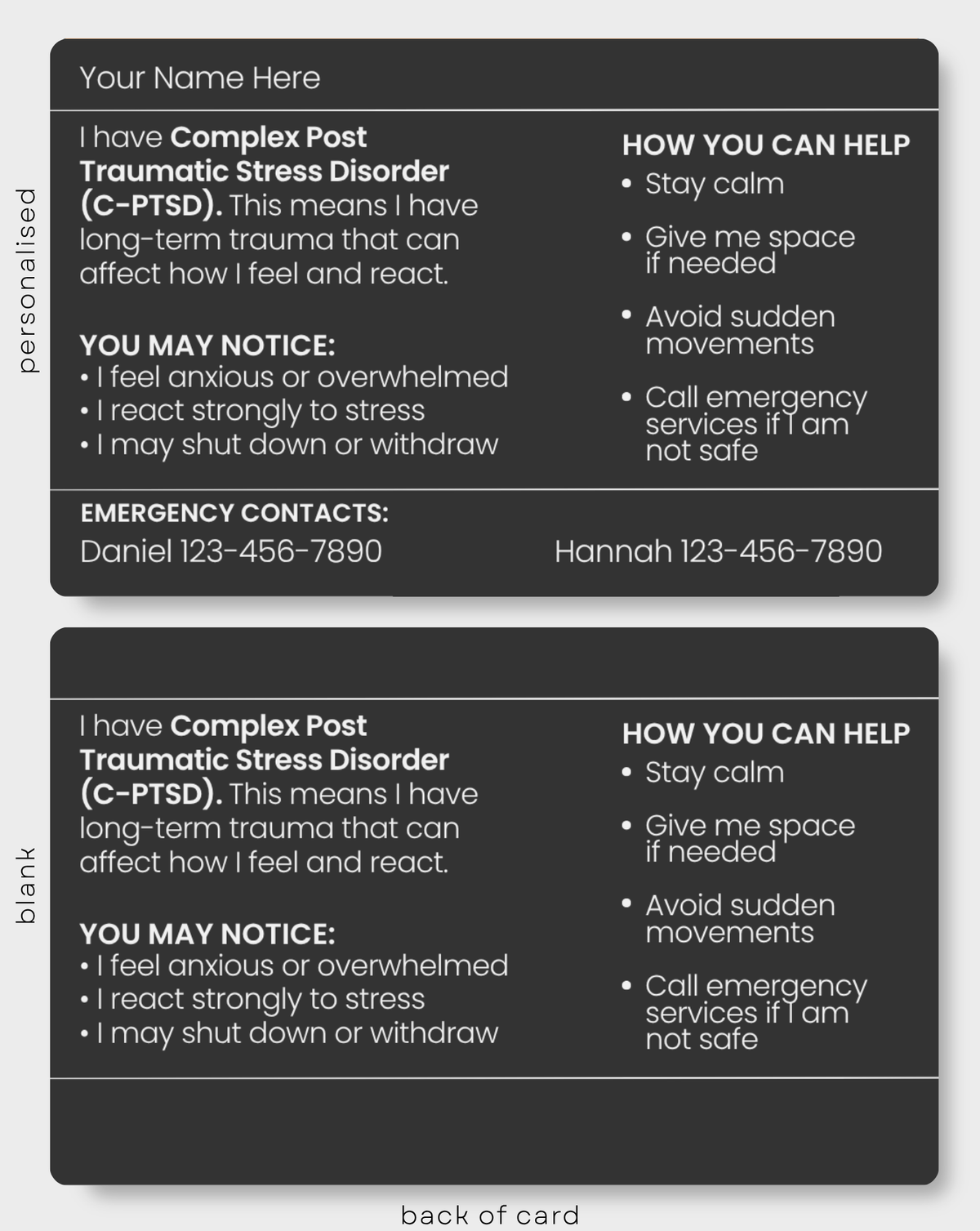 C-PTSD (Complex Post-Traumatic Stress Disorder)
