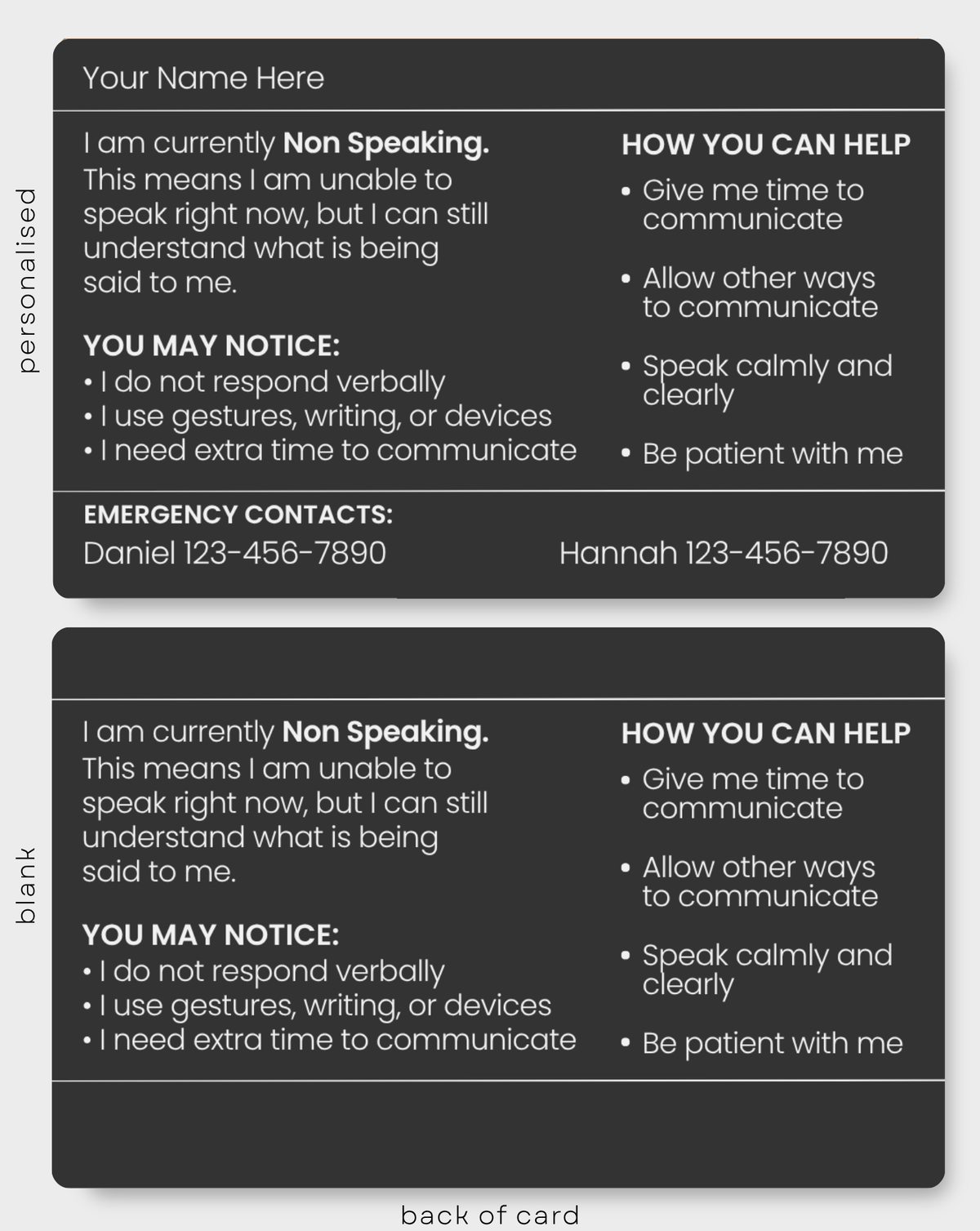 Non Speaking