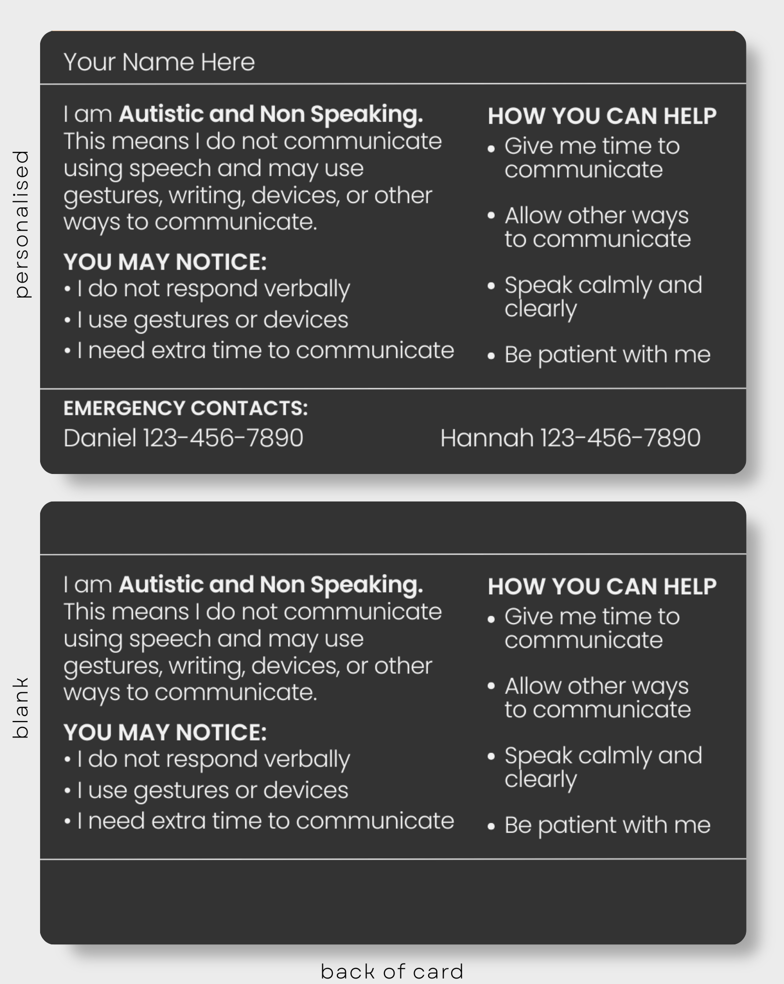 Autistic and Non Speaking