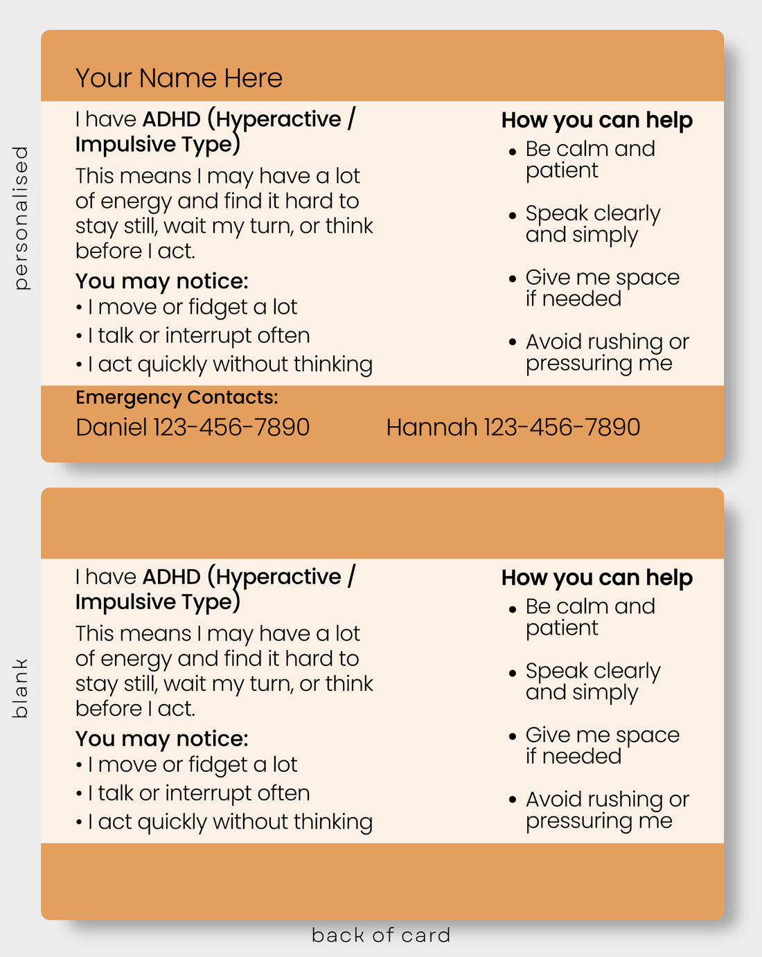 ADHD (Hyperactive/Impulsive Type)