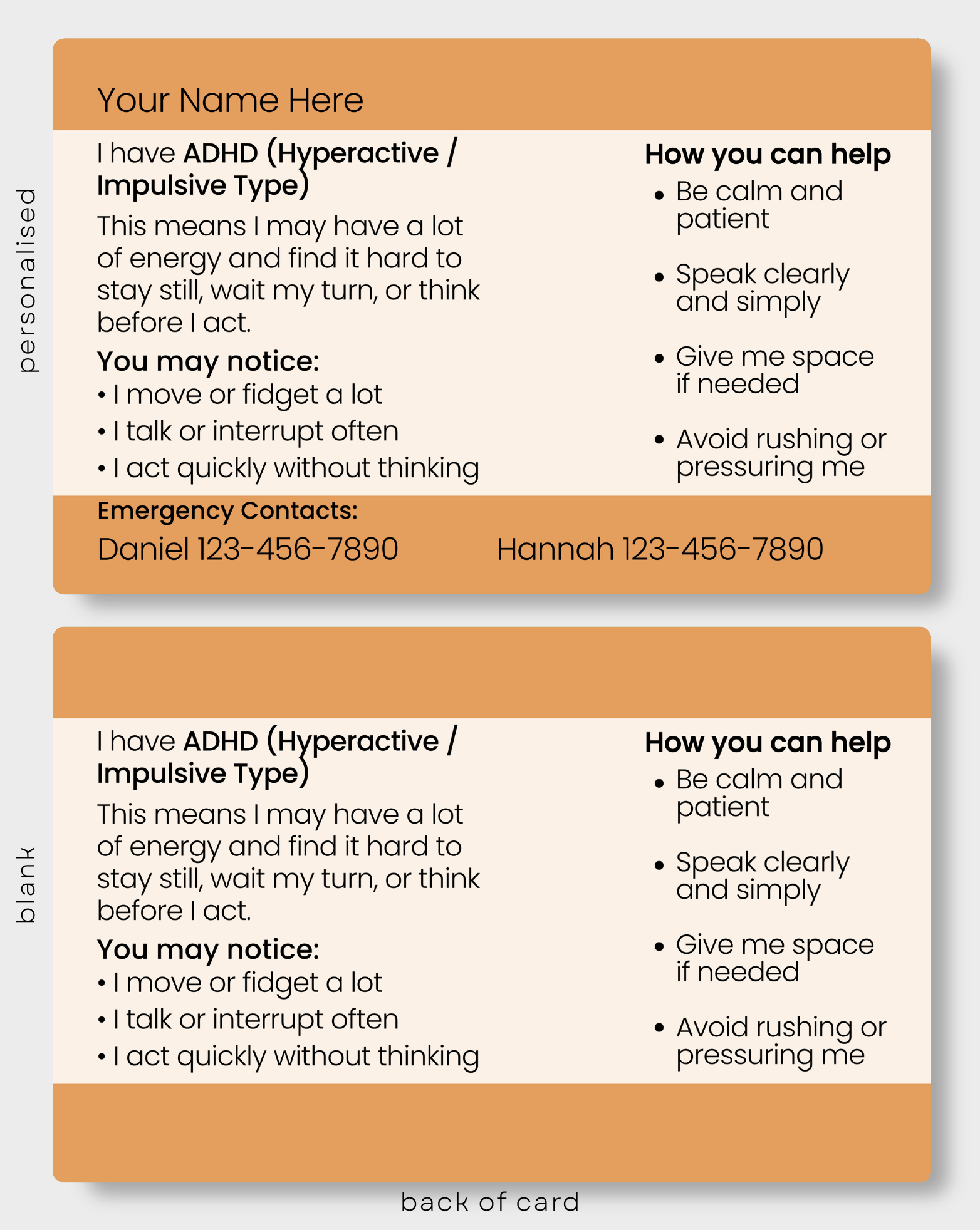 ADHD (Hyperactive/Impulsive Type)