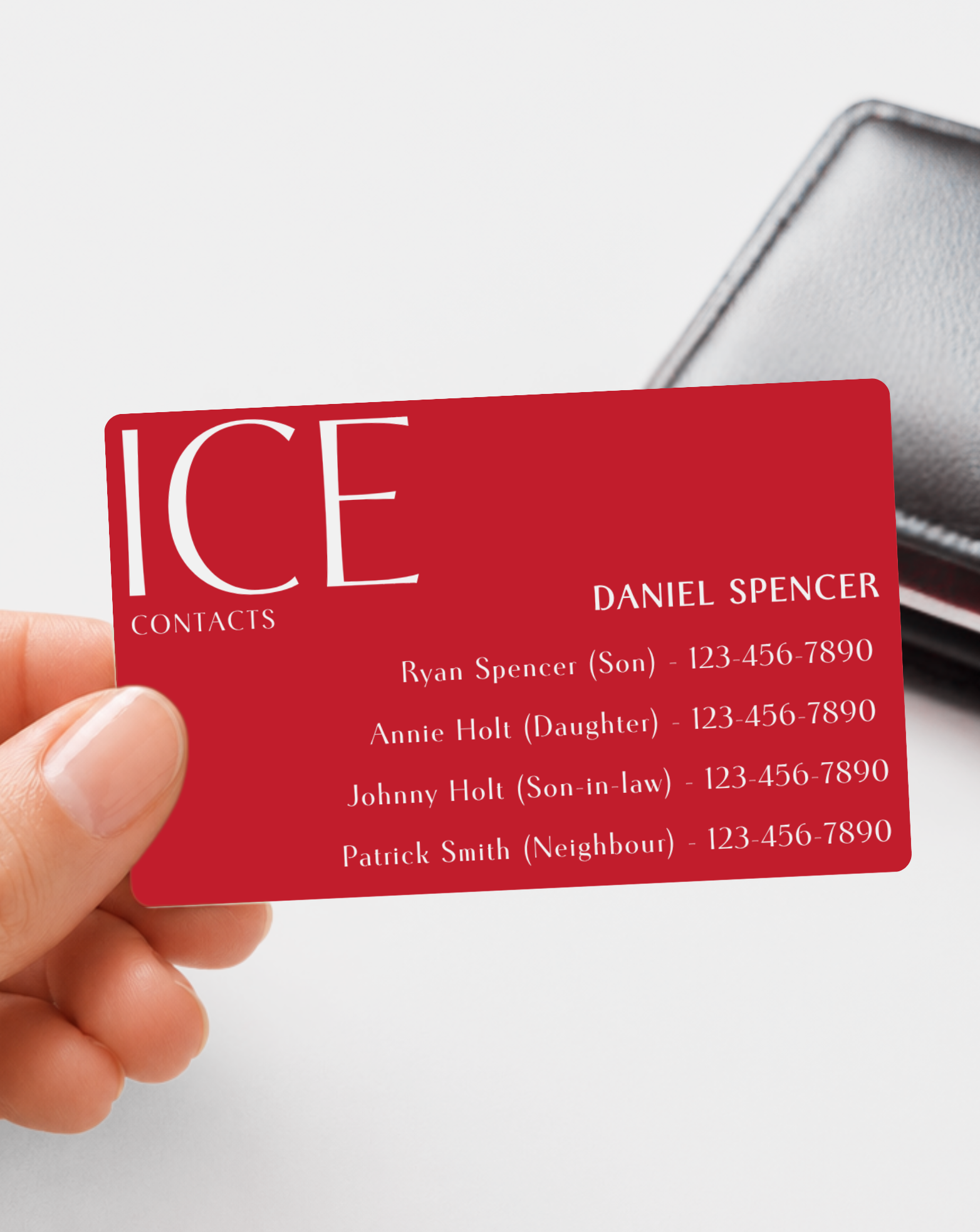 ICE Contact Card (Red)