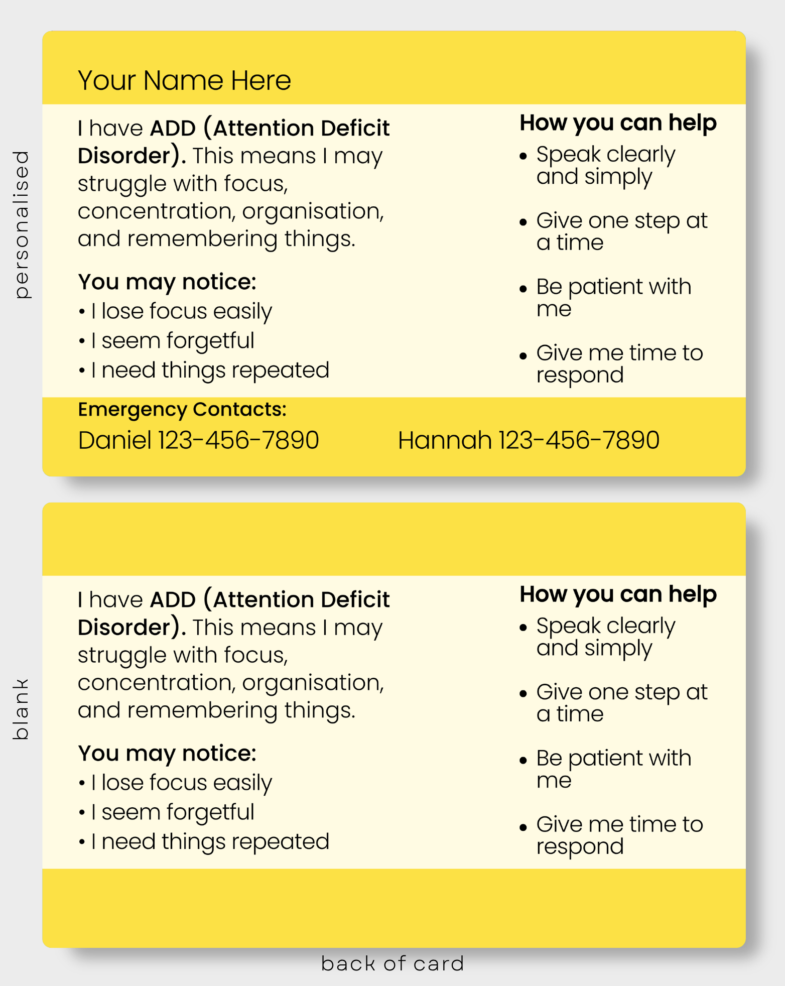 ADD - Attention Deficit Disorder