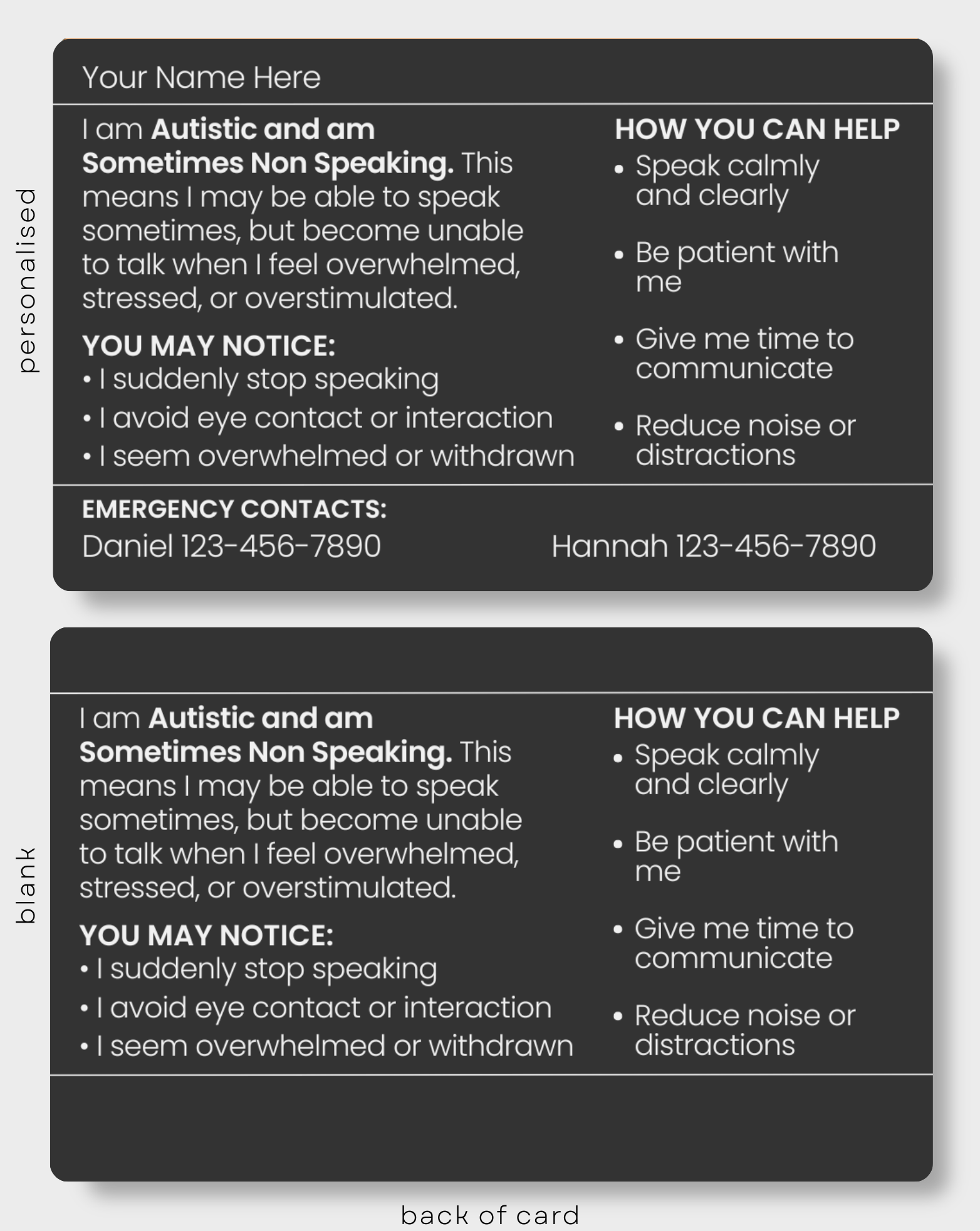 Autistic and Sometimes Non Speaking