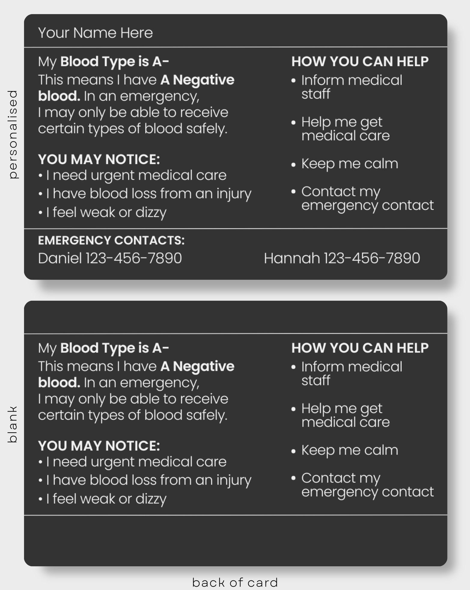 A Negative Blood Type