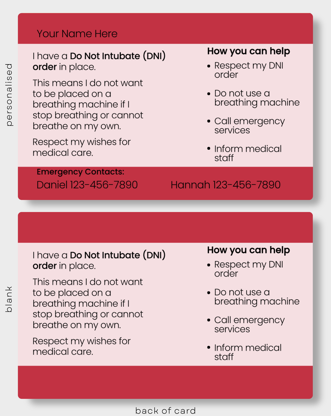 DNI Order (Do Not Intubate)