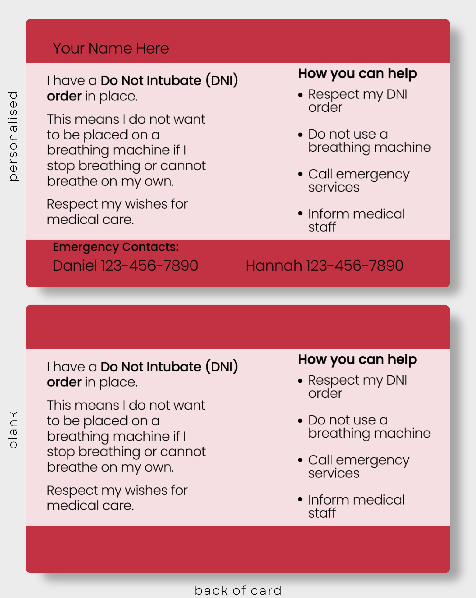 DNI Order (Do Not Intubate)