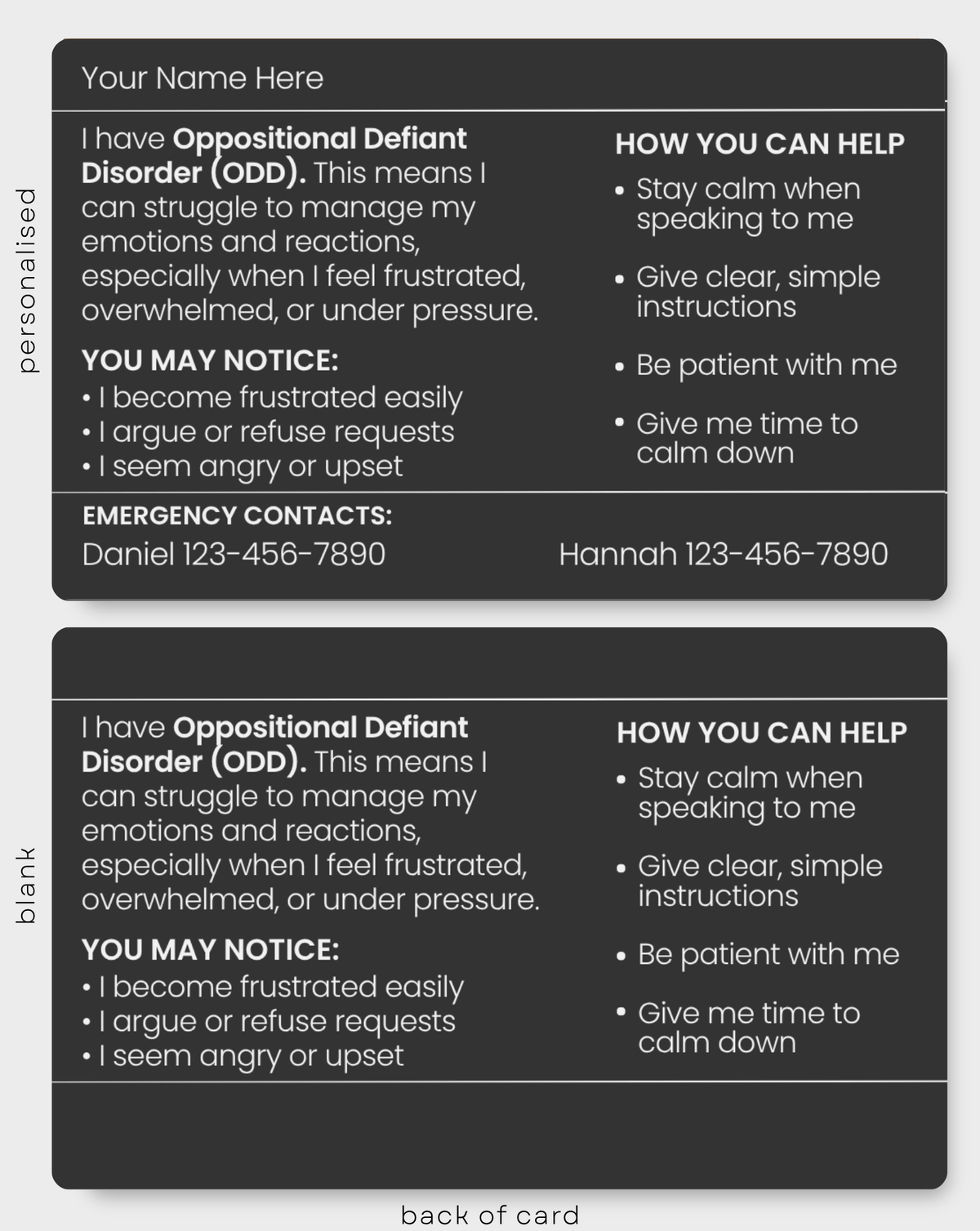 Oppositional Defiant Disorder (ODD)