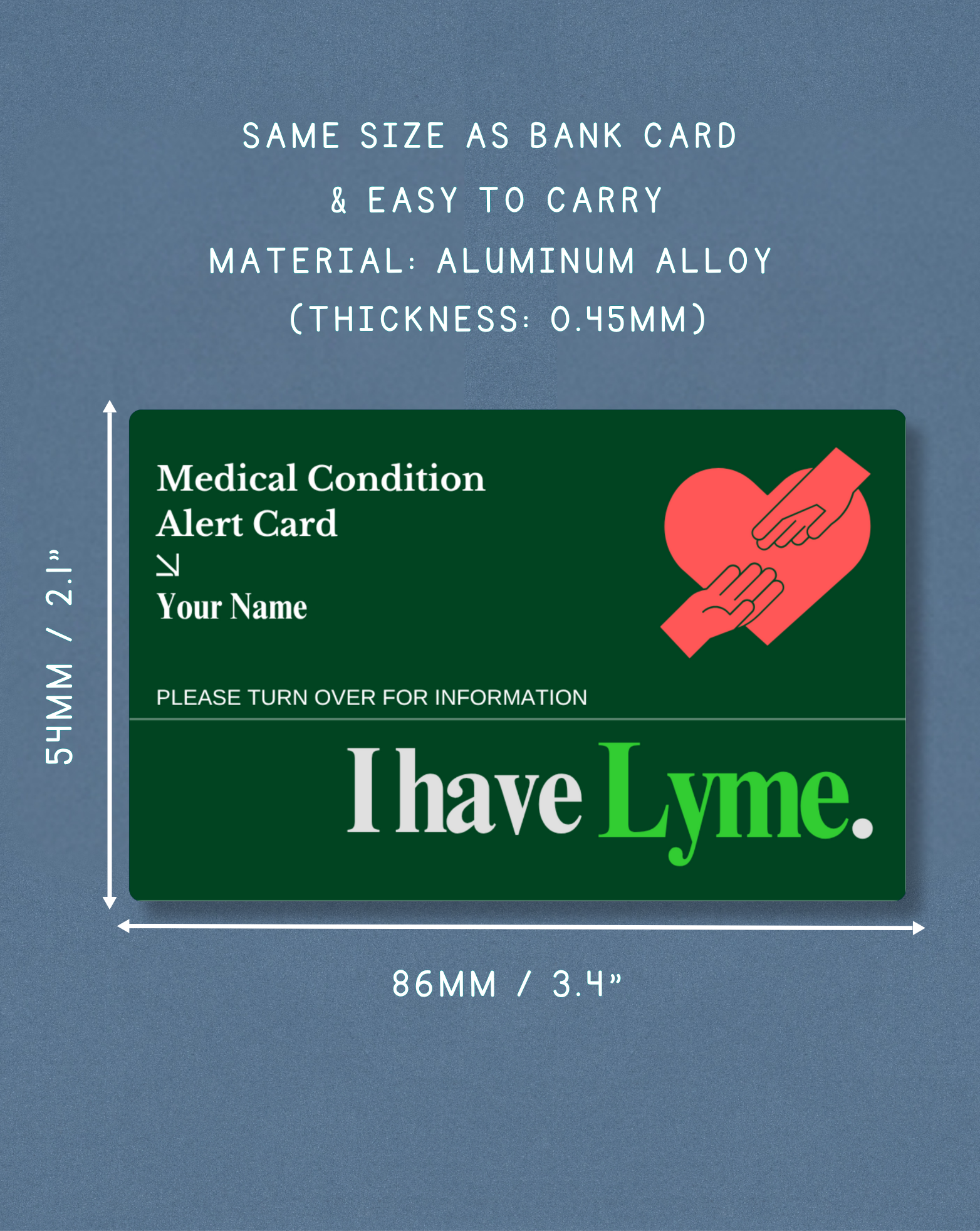 Lyme Medical Alert Card