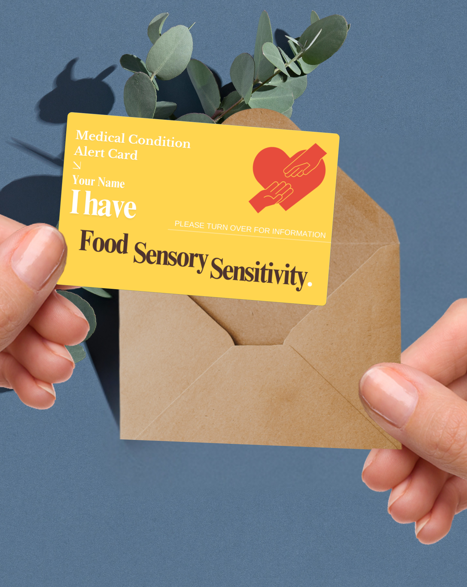 Food Sensory Sensitivity Medical Alert Card