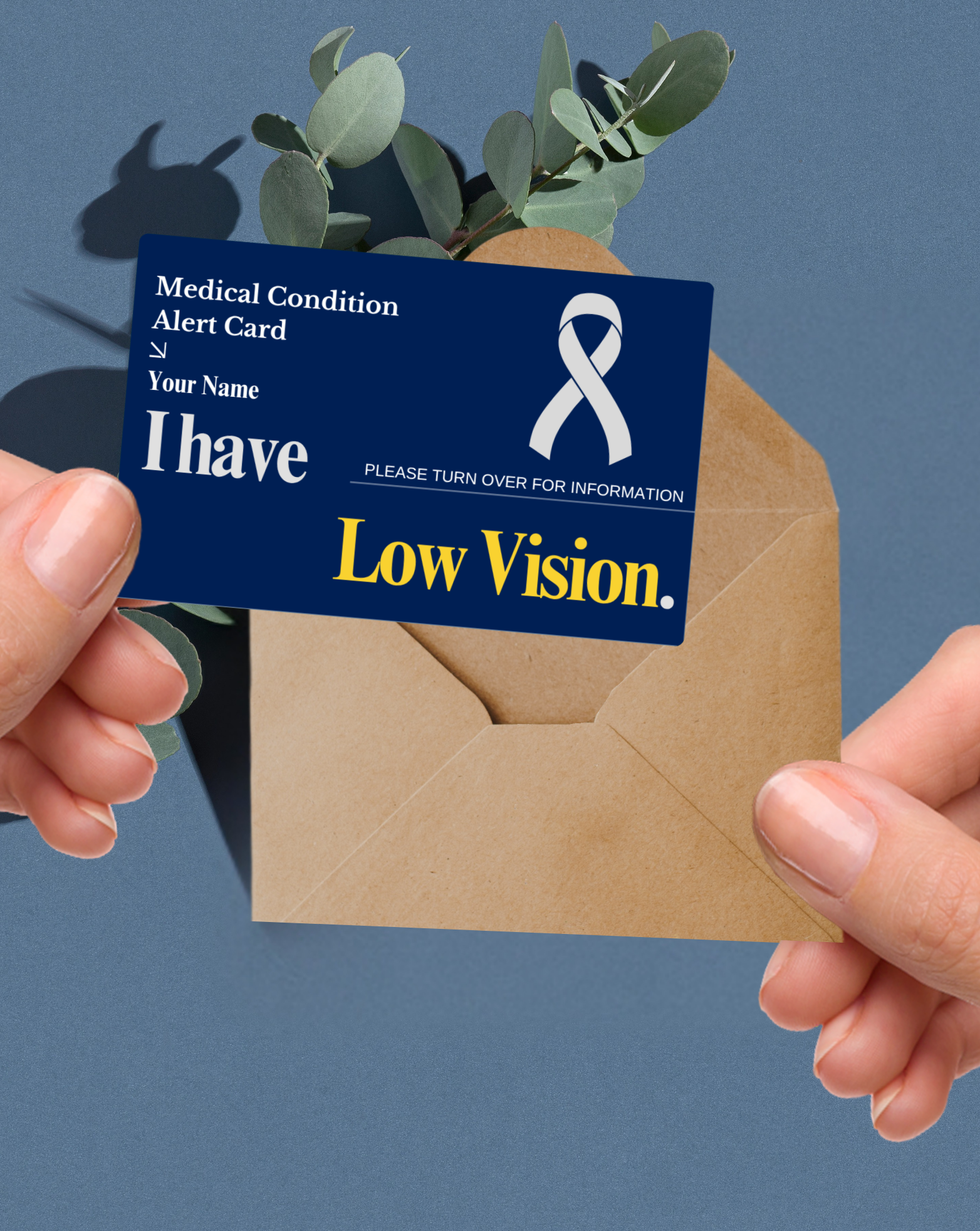 Low Vision Medical Alert Card