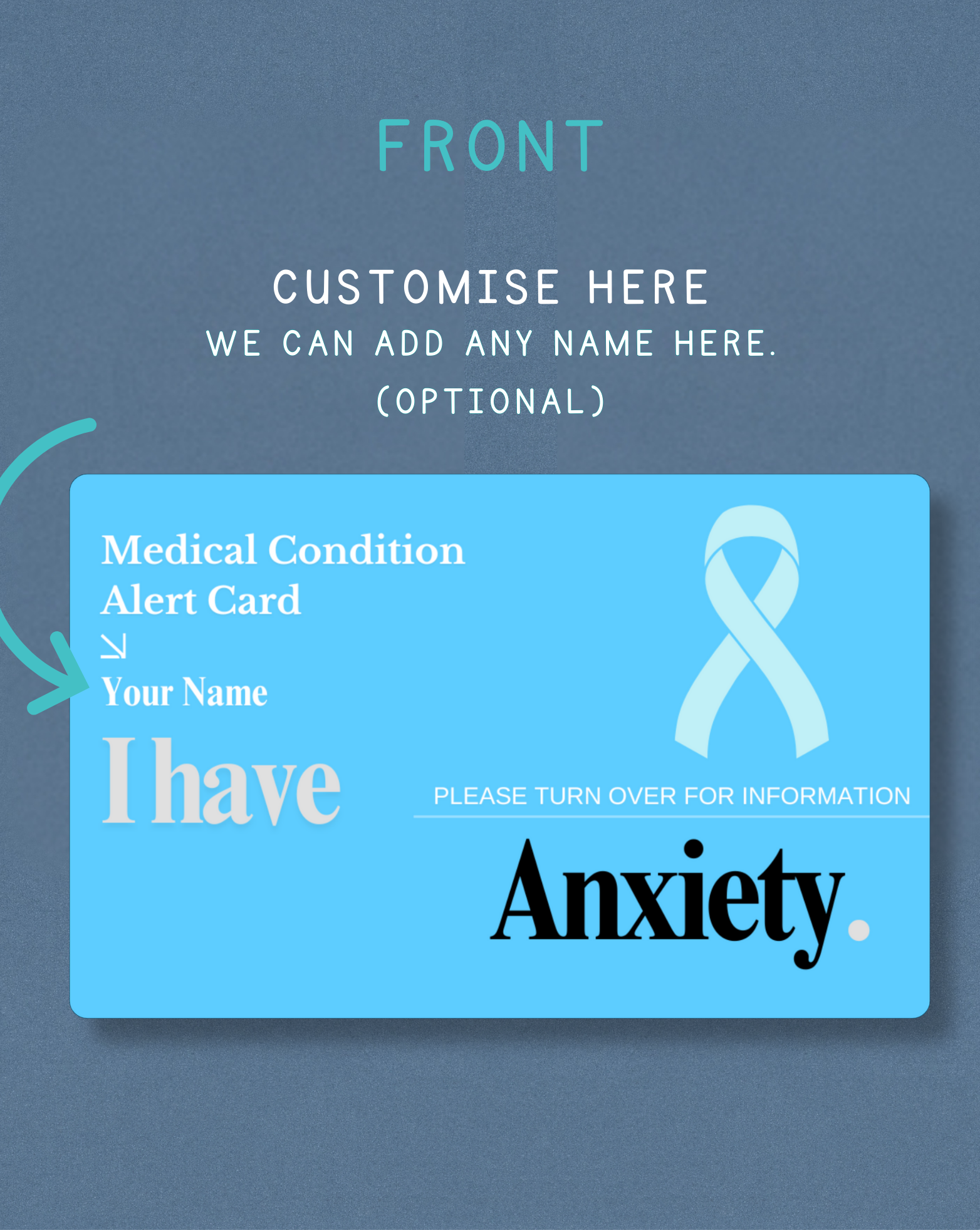 Anxiety Medical Alert Card