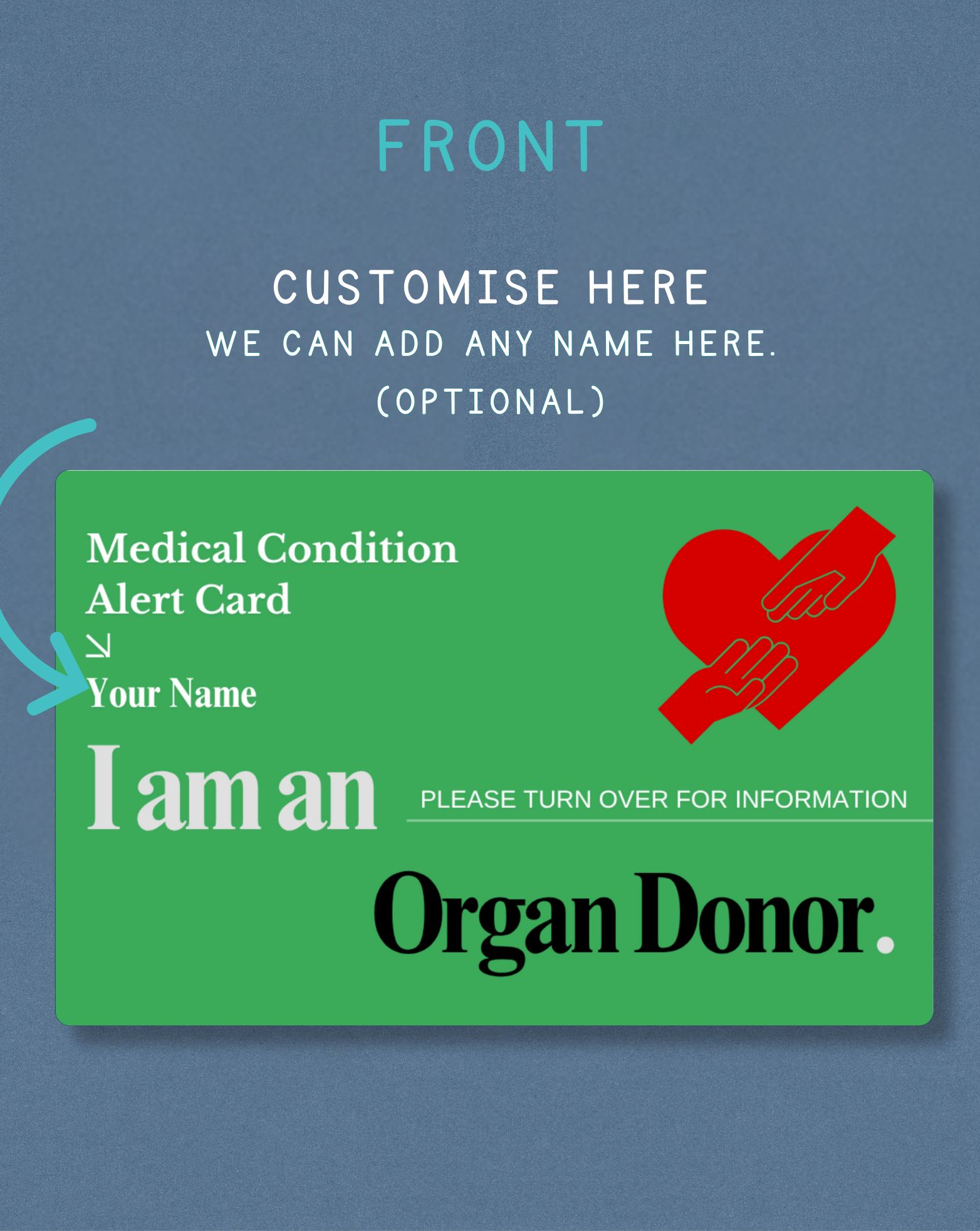 Organ Donor Medical Alert Card