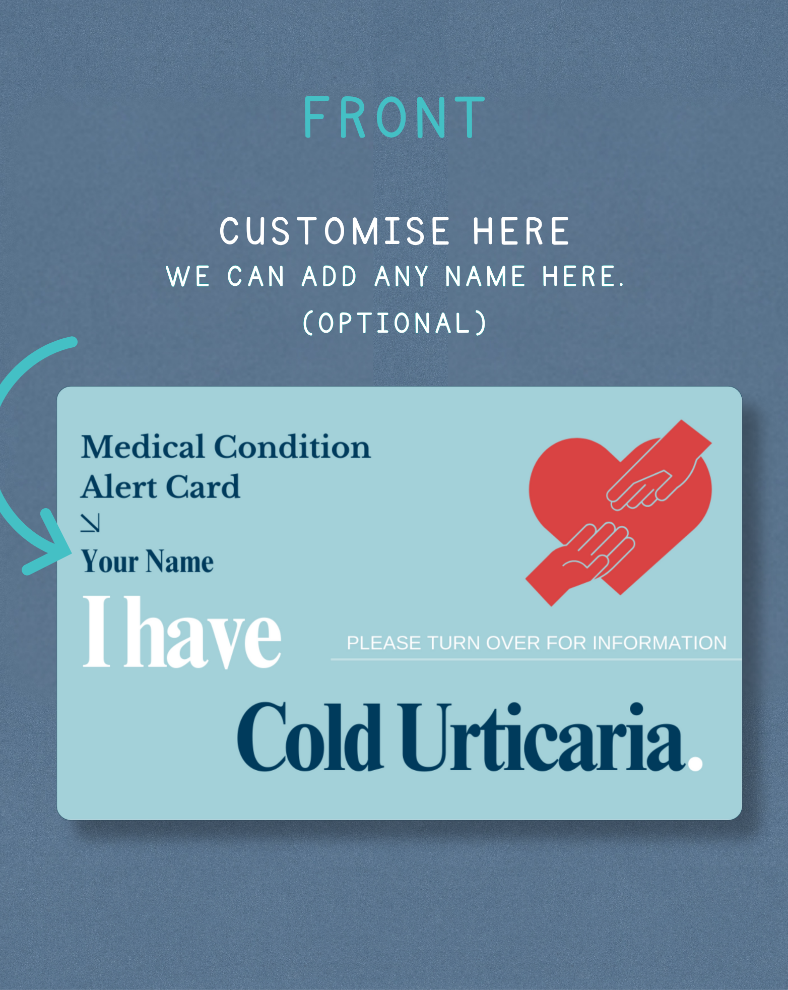 Cold Urticaria Alert Card