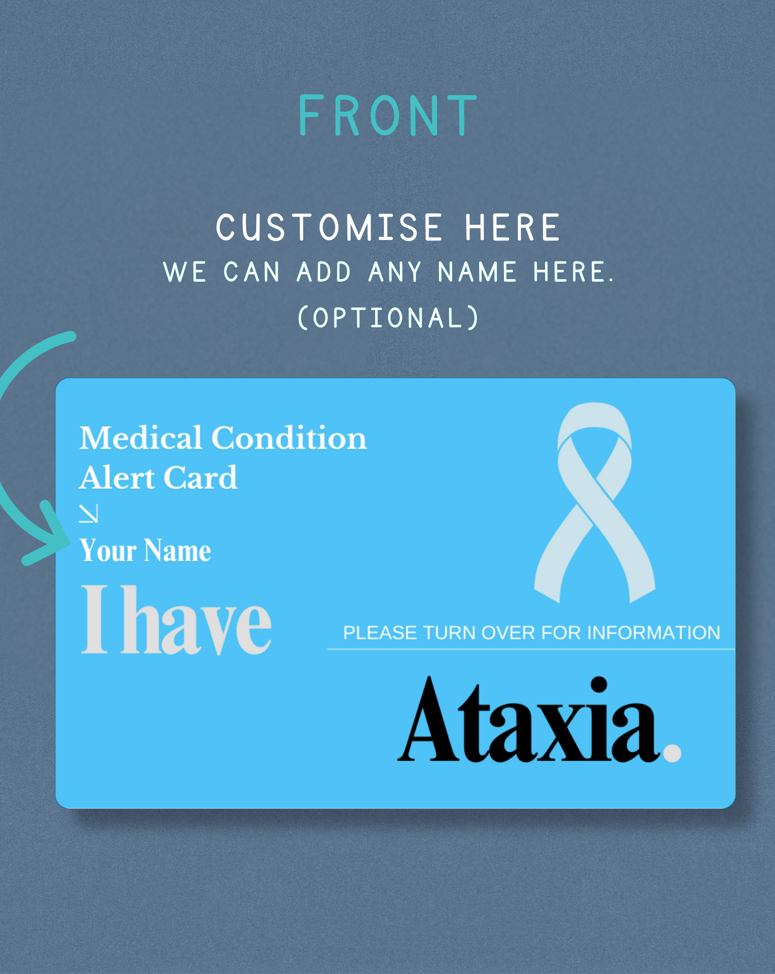Ataxia Medical Alert Card