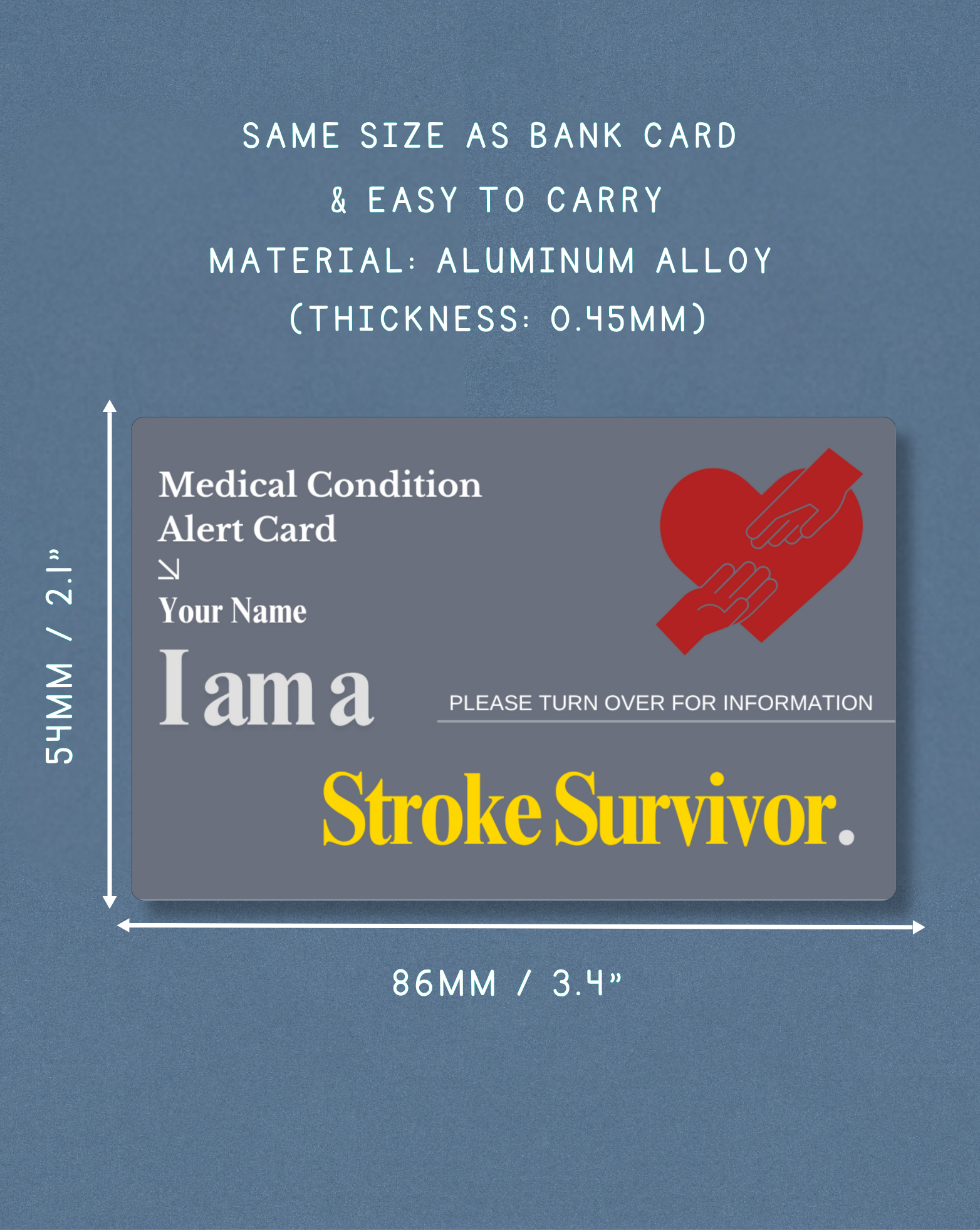Stroke Survivor Medical Alert Card