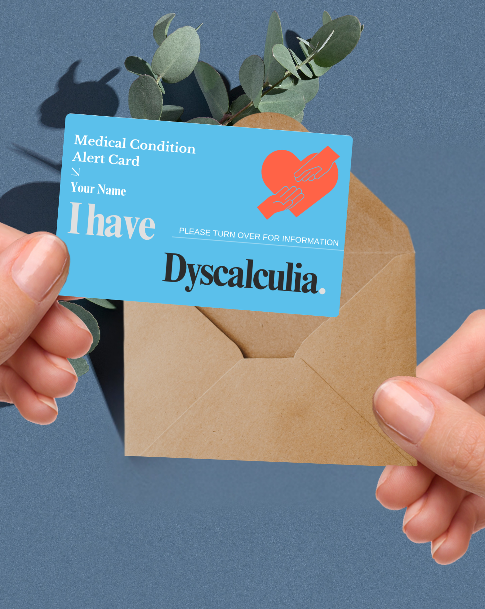 Dyscalculia Medical Alert Card