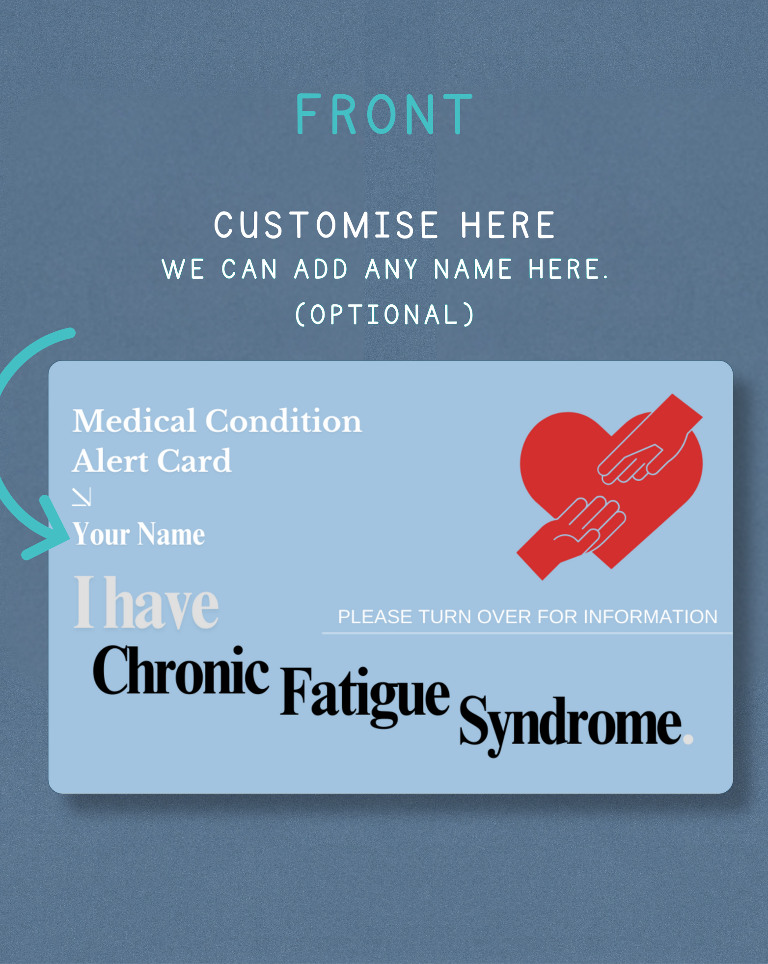 Chronic Fatigue Syndrome Medical Alert Card