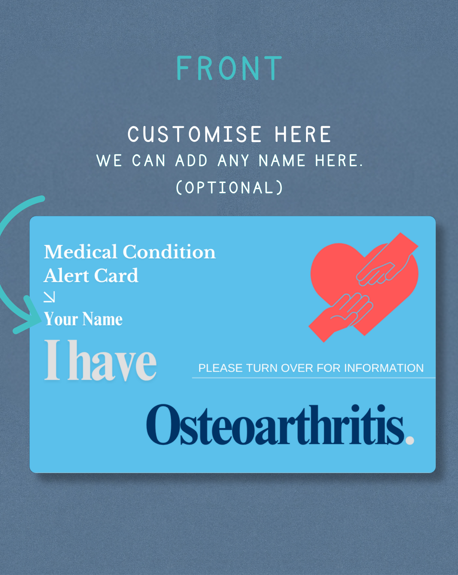Osteoarthritis Medical Alert Card