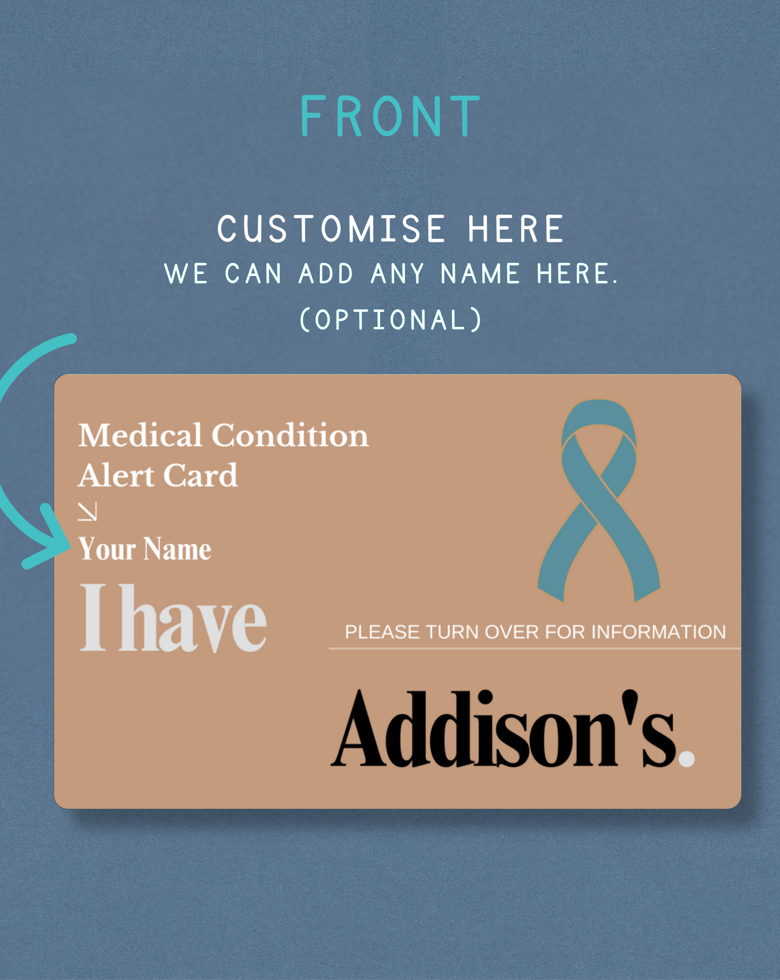 Addison’s Medical Alert Card