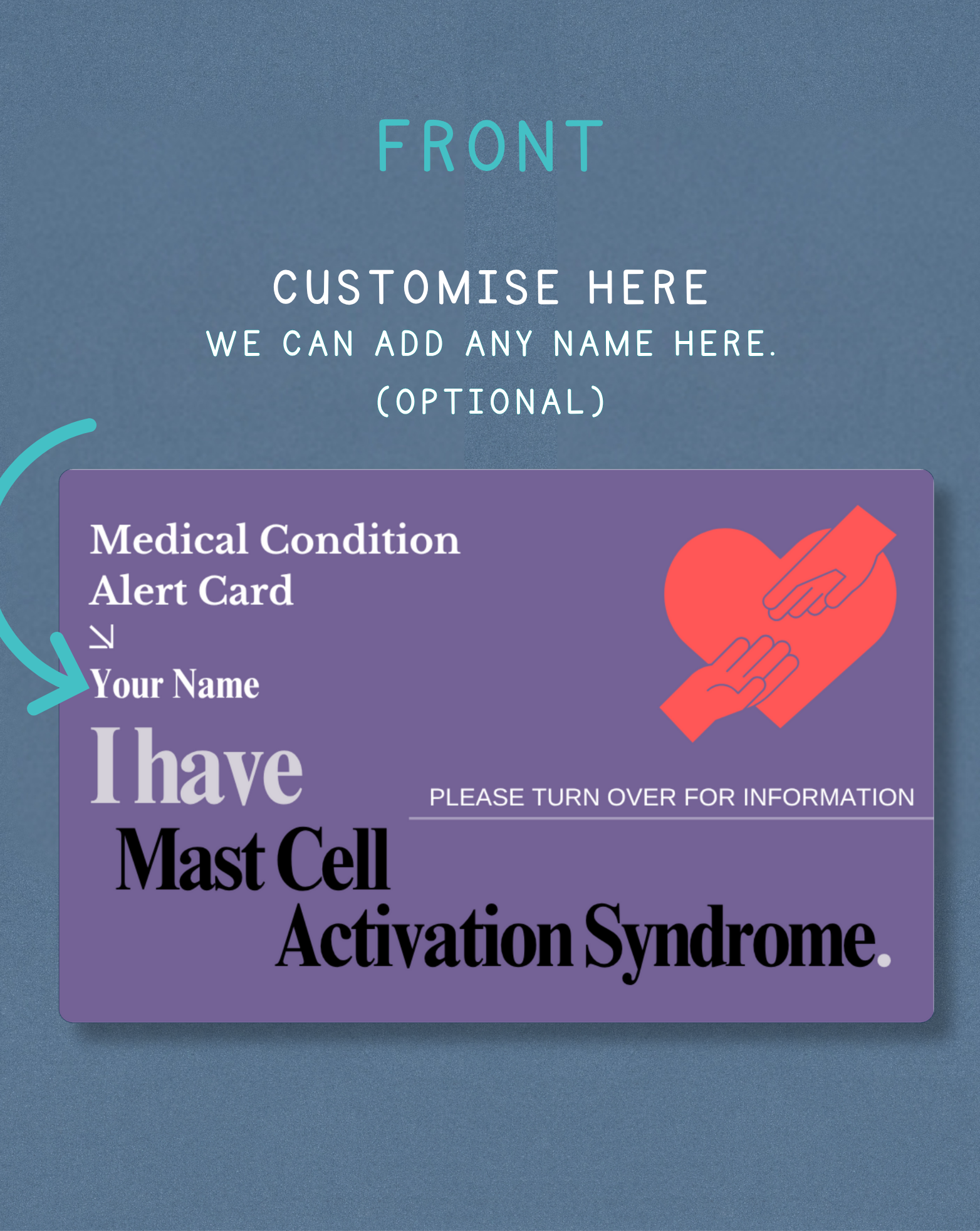 Mast Cell Activation Syndrome Medical Alert Card