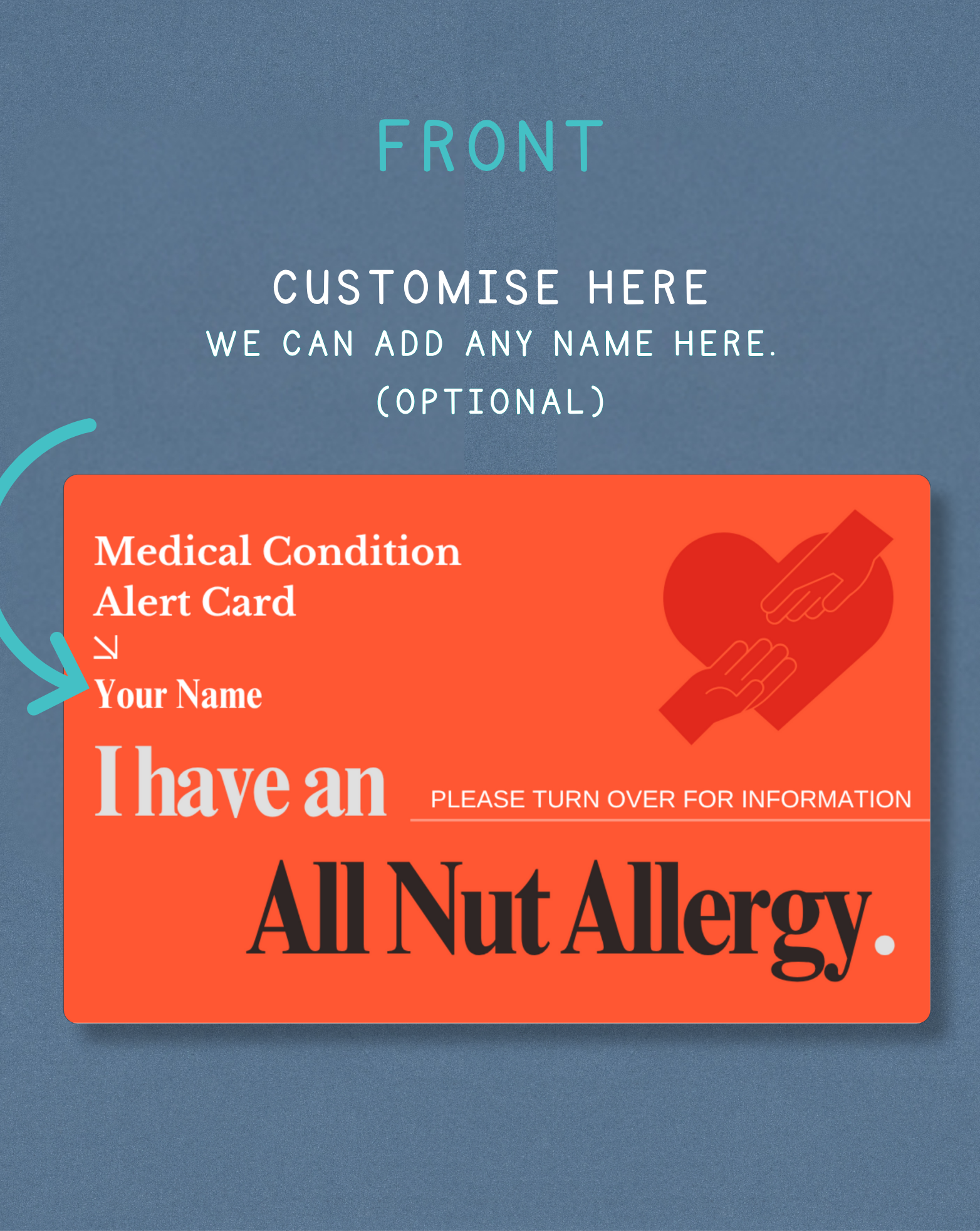 All Nut Allergy Alert Card