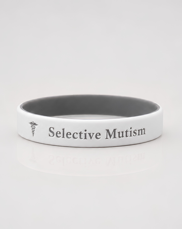 Stone grey personalised silicone medical alert bracelet