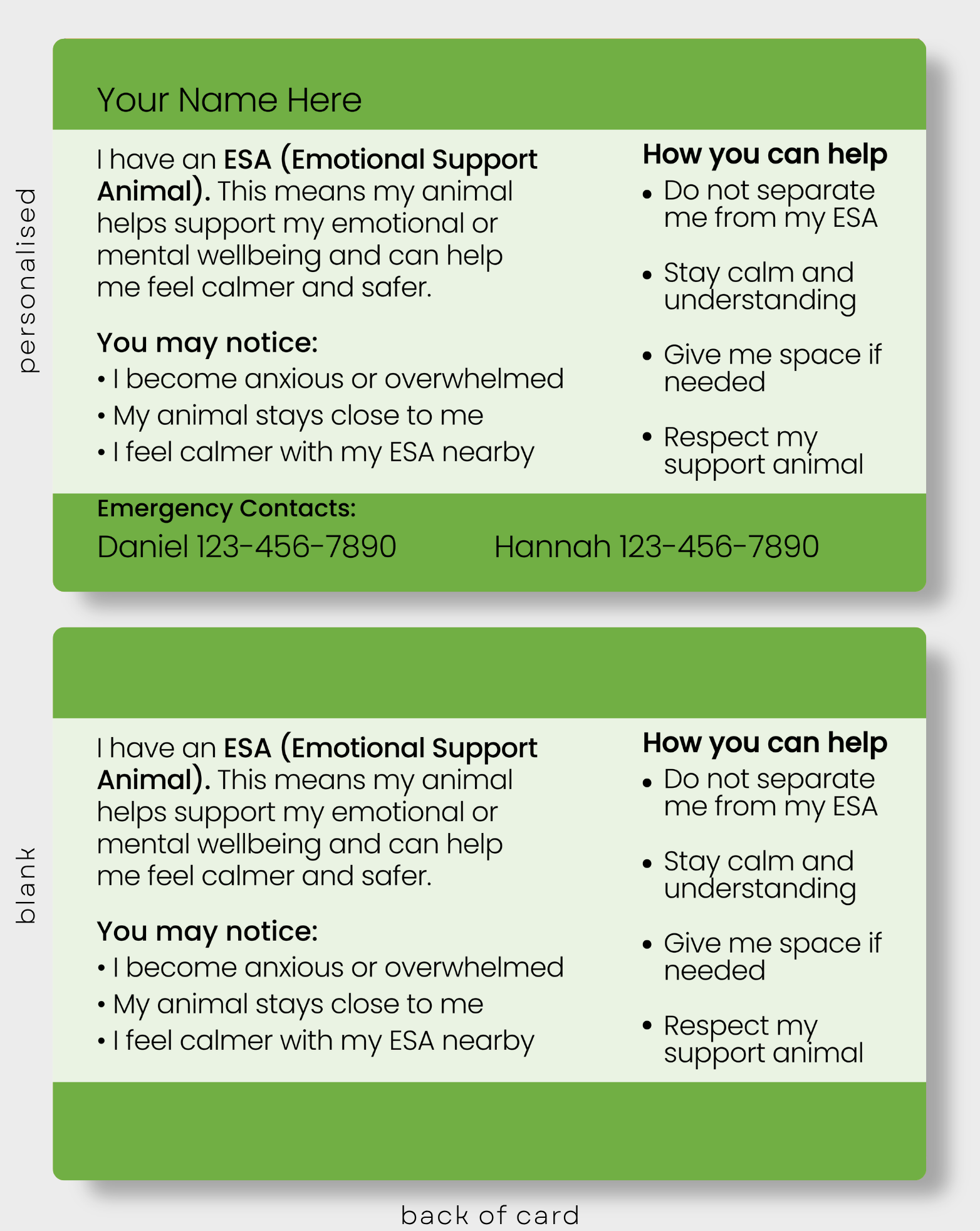Emotional Support Animal (ESA)
