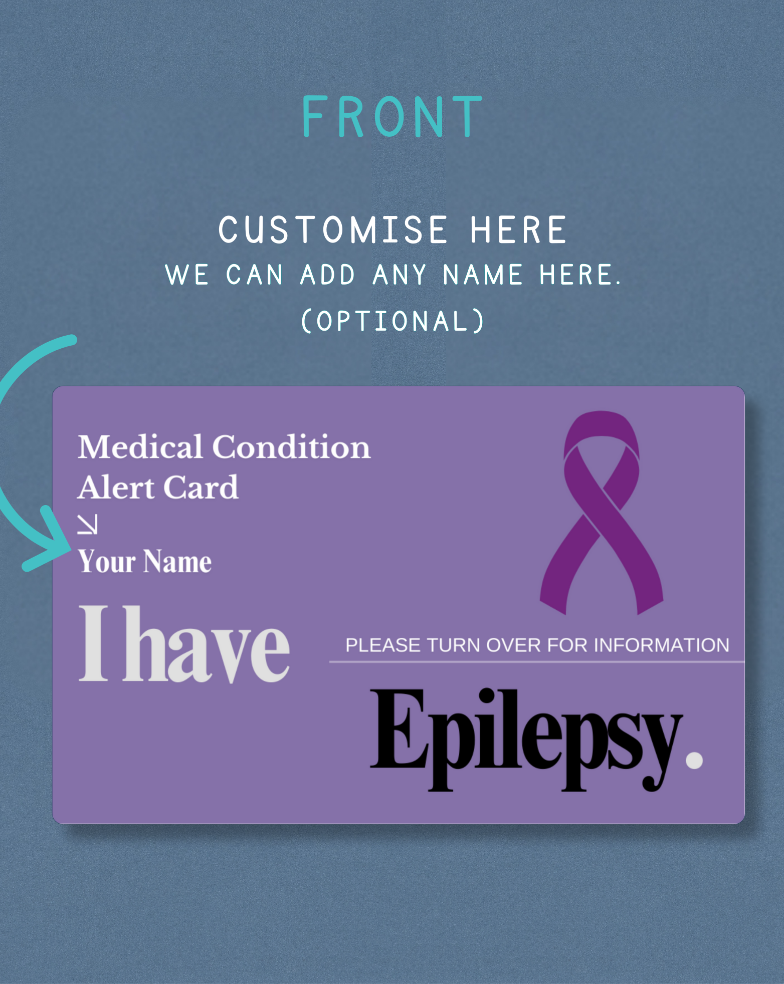 Epilepsy Medical Alert Card