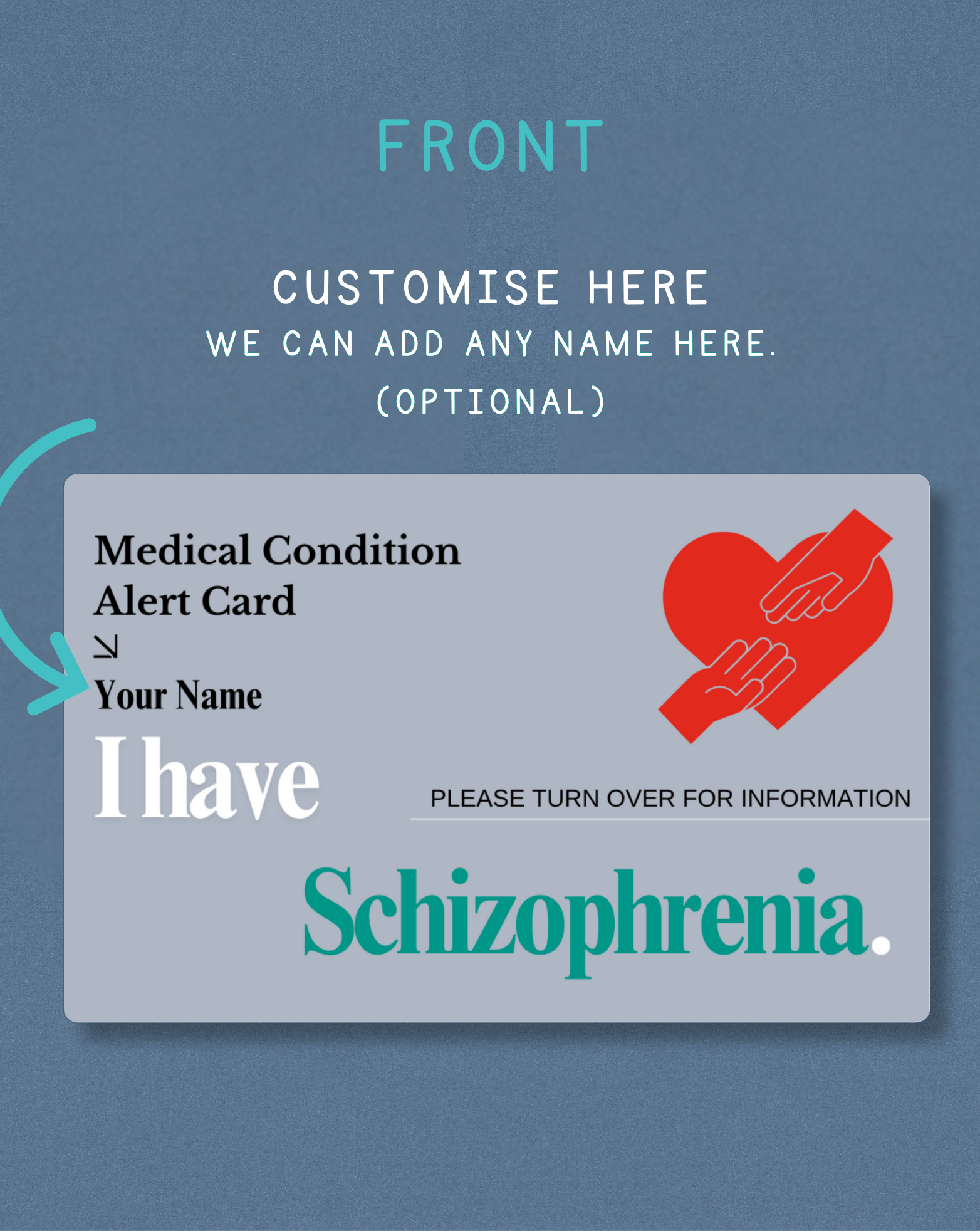 Schizophrenia Medical Alert Card