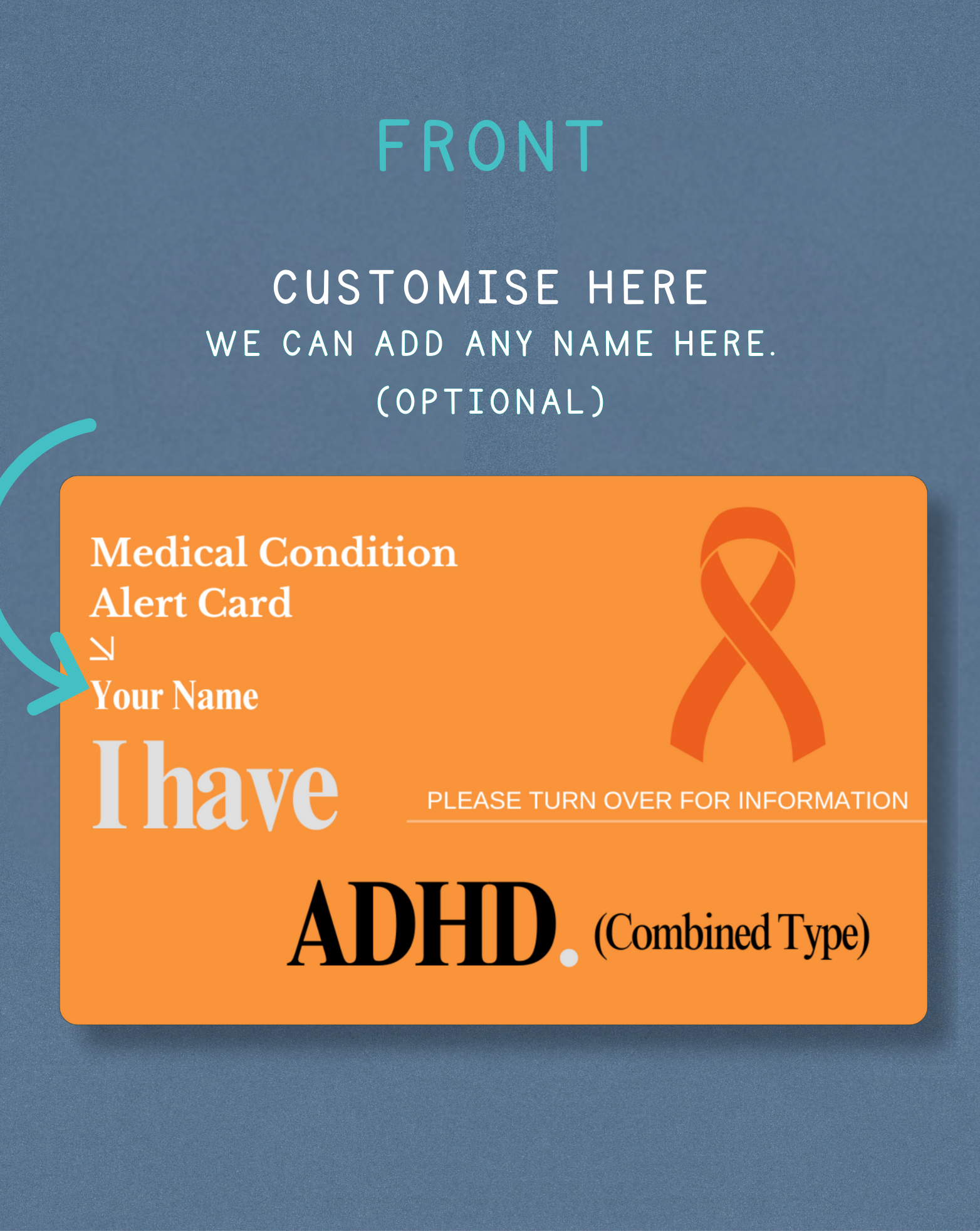 ADHD (Combined Type) Medical Alert Card