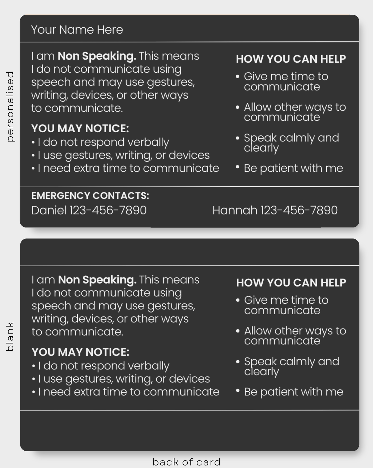 Non Speaking