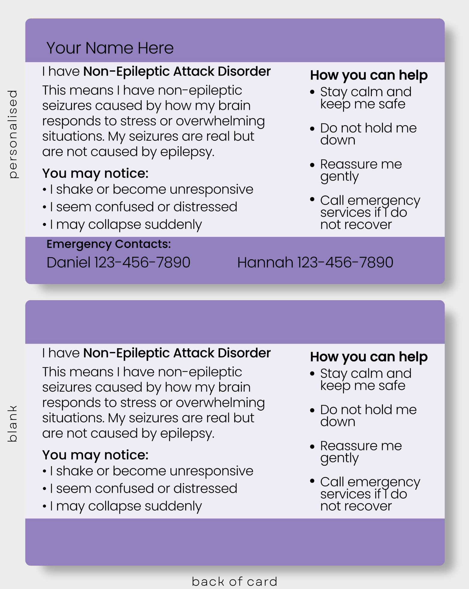 Non-Epileptic Attack Disorder (NEAD)