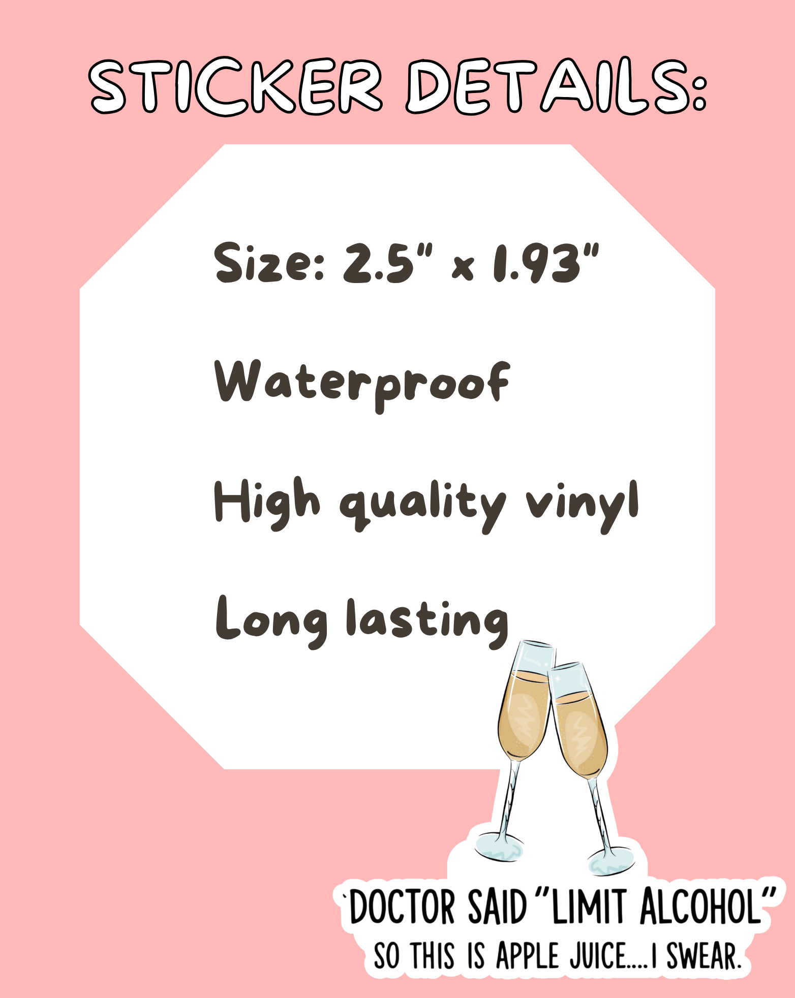 Limit Alcohol Sticker