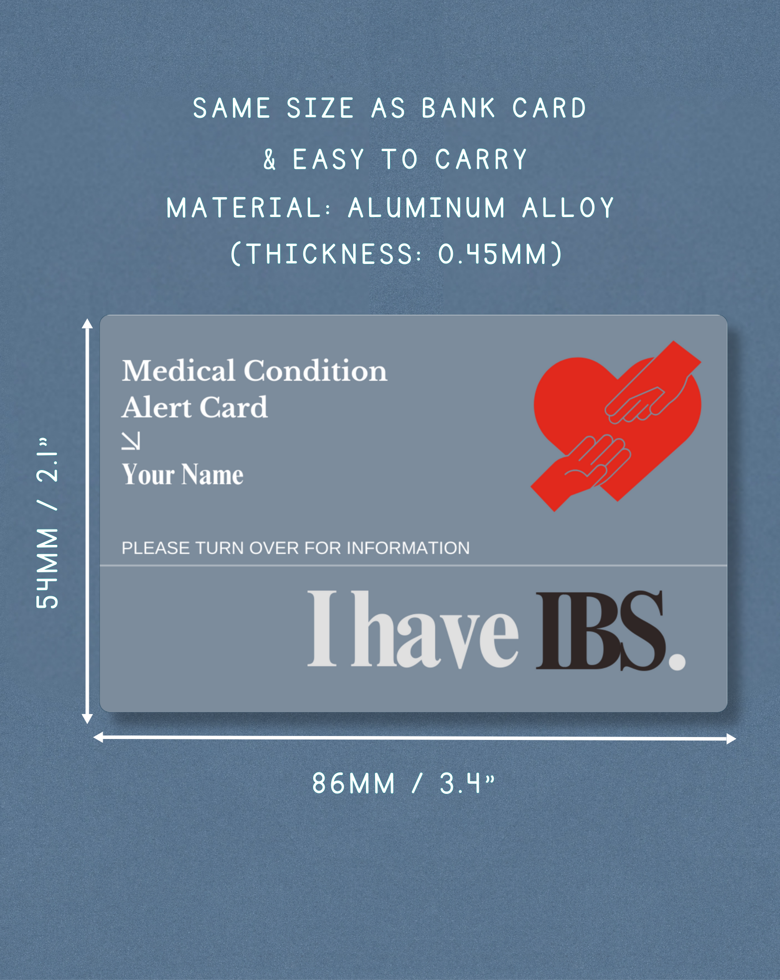 IBS Medical Alert Card