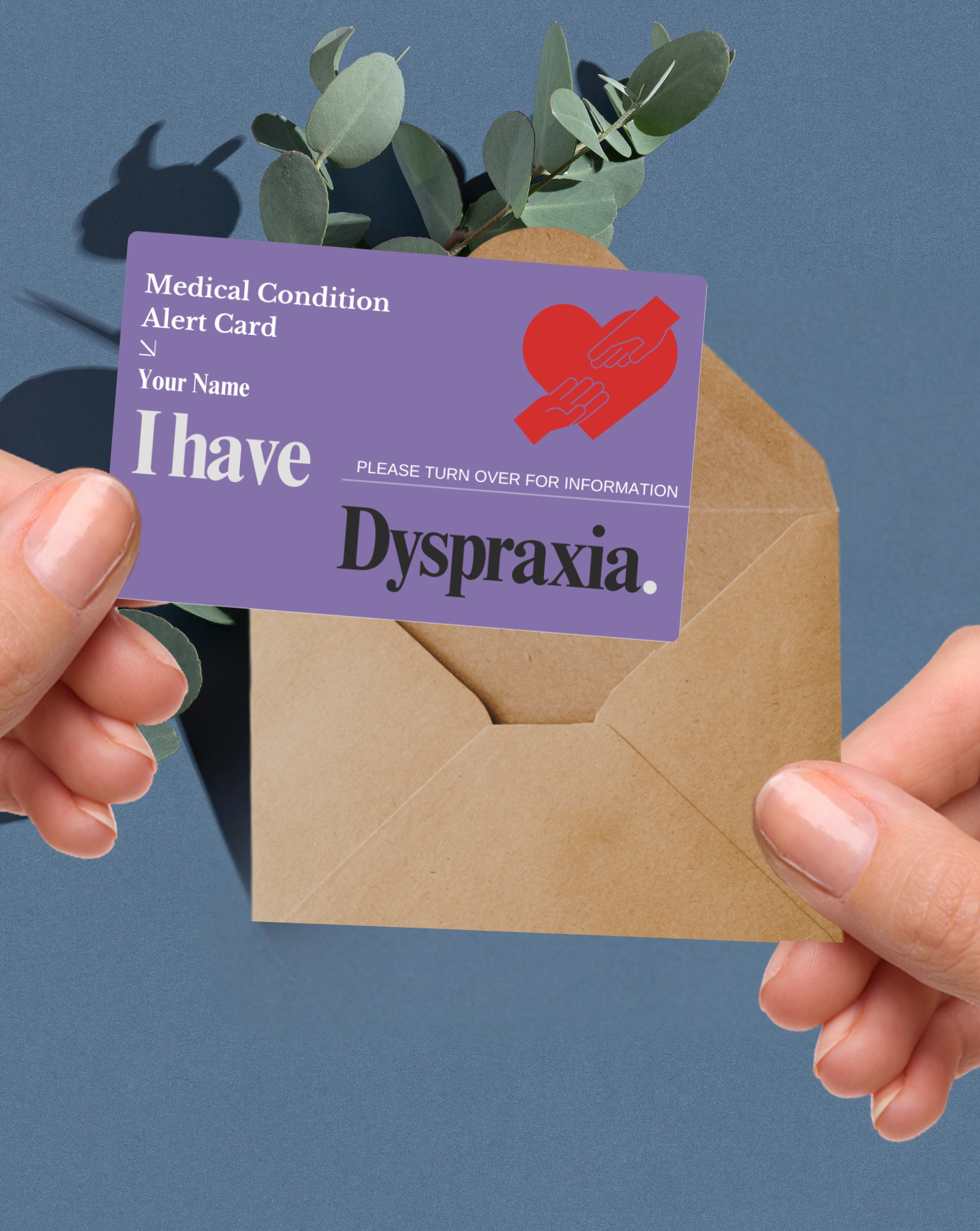 Dyspraxia Medical Alert Card