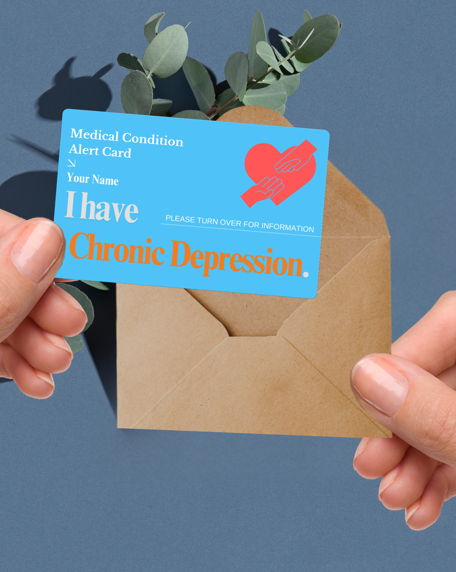 Chronic Depression Medical Alert Card