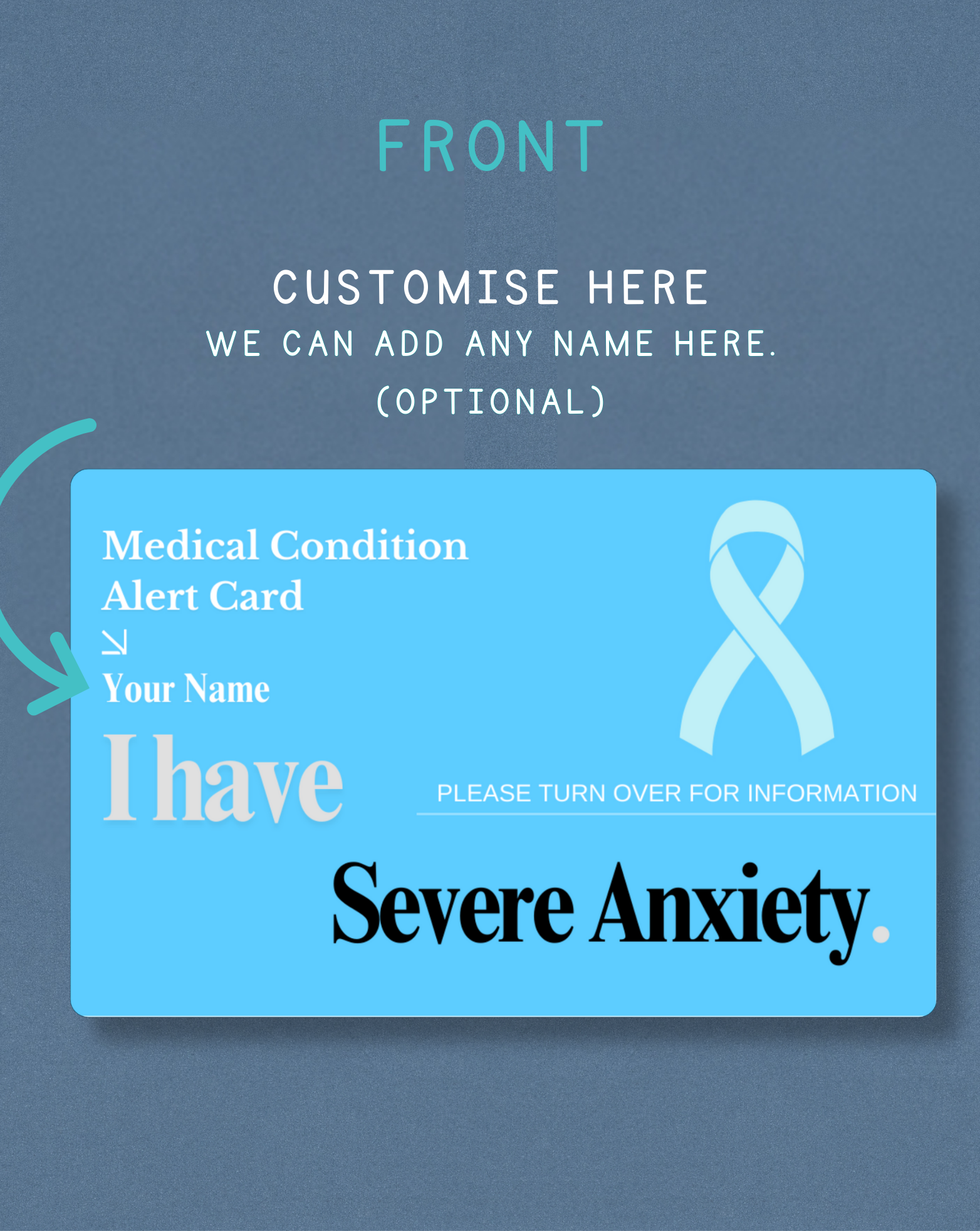 Severe Anxiety Medical Alert Card