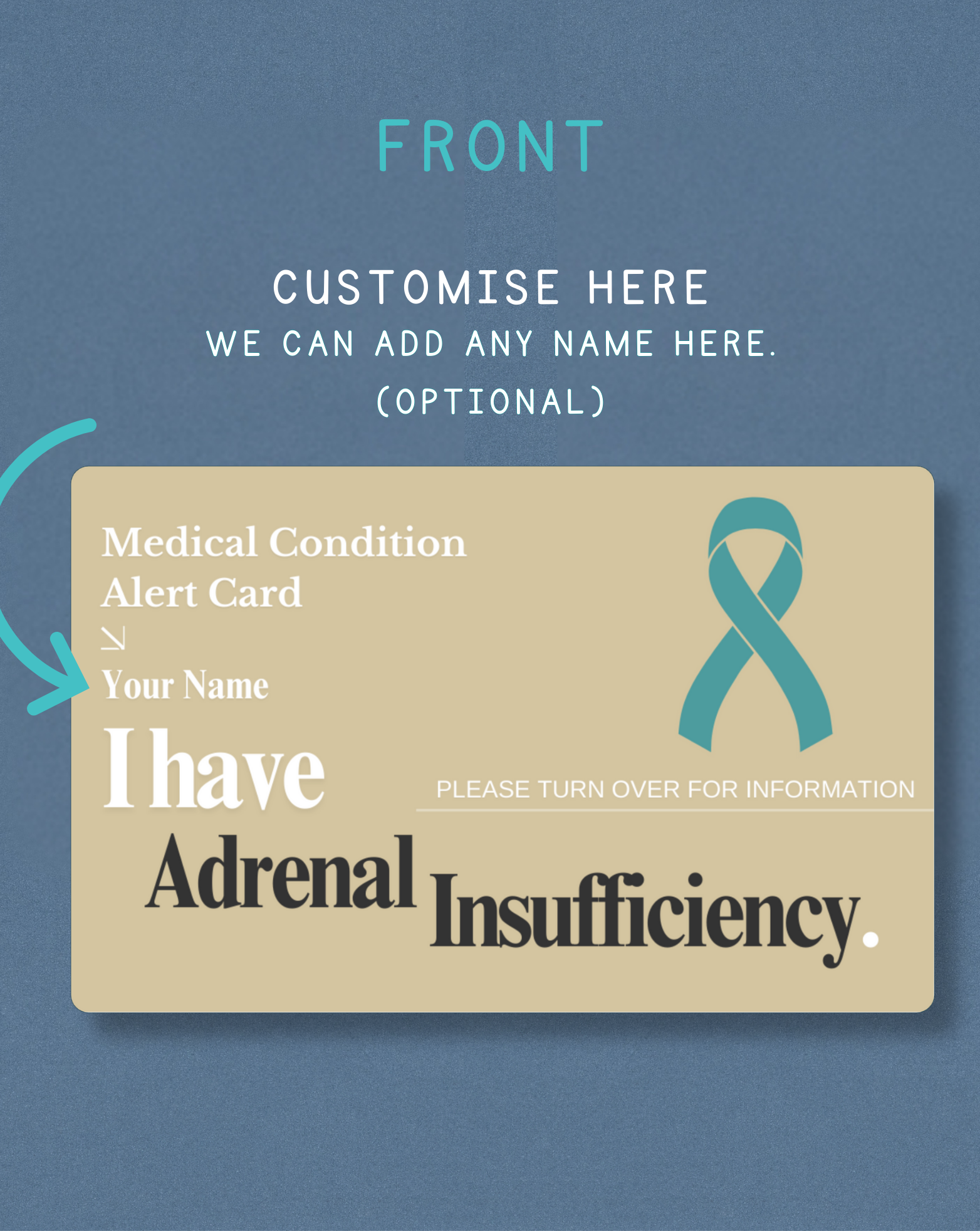 Adrenal Insufficiency Medical Alert Card
