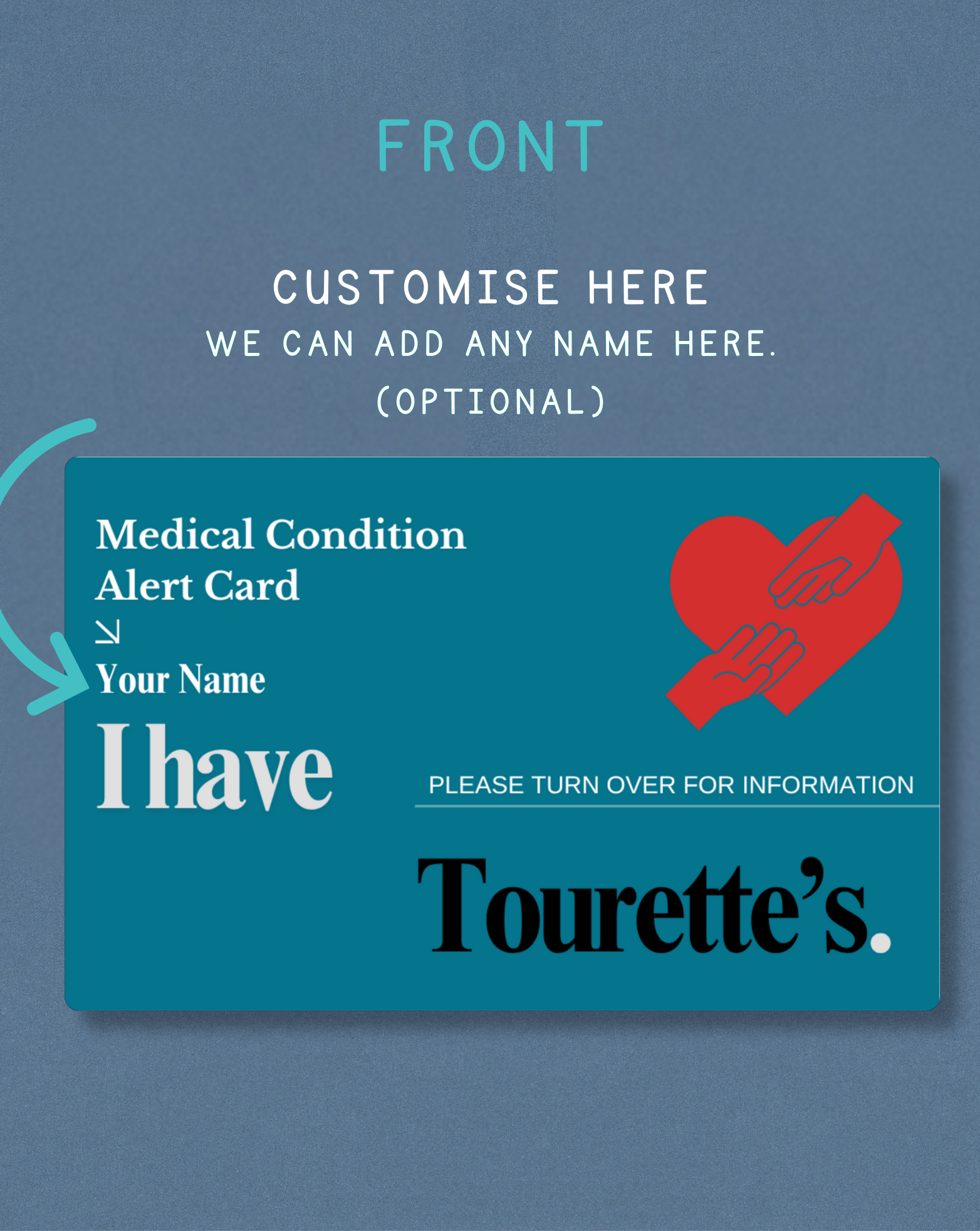 Tourette’s Medical Alert Card