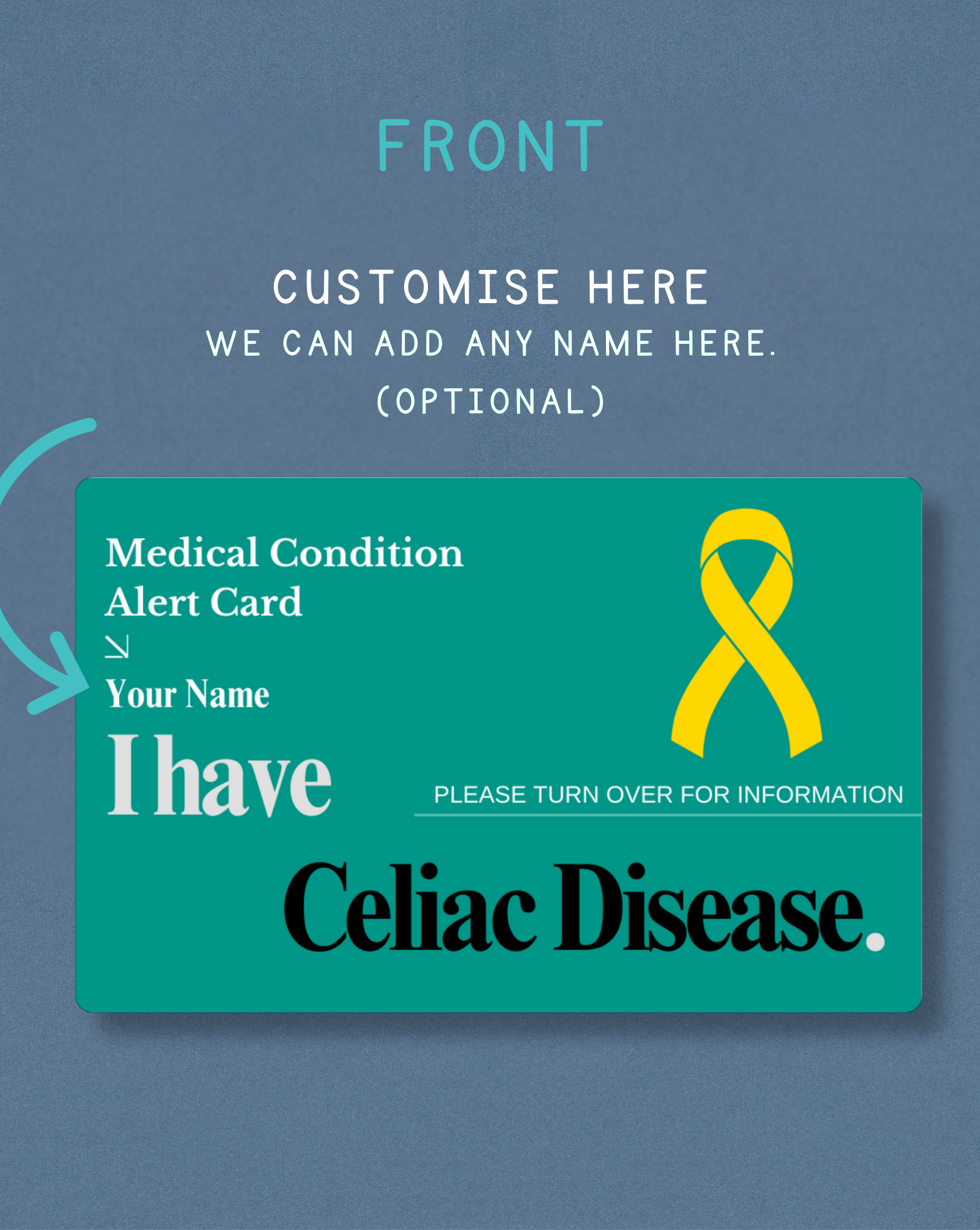 Celiac Disease Alert Card