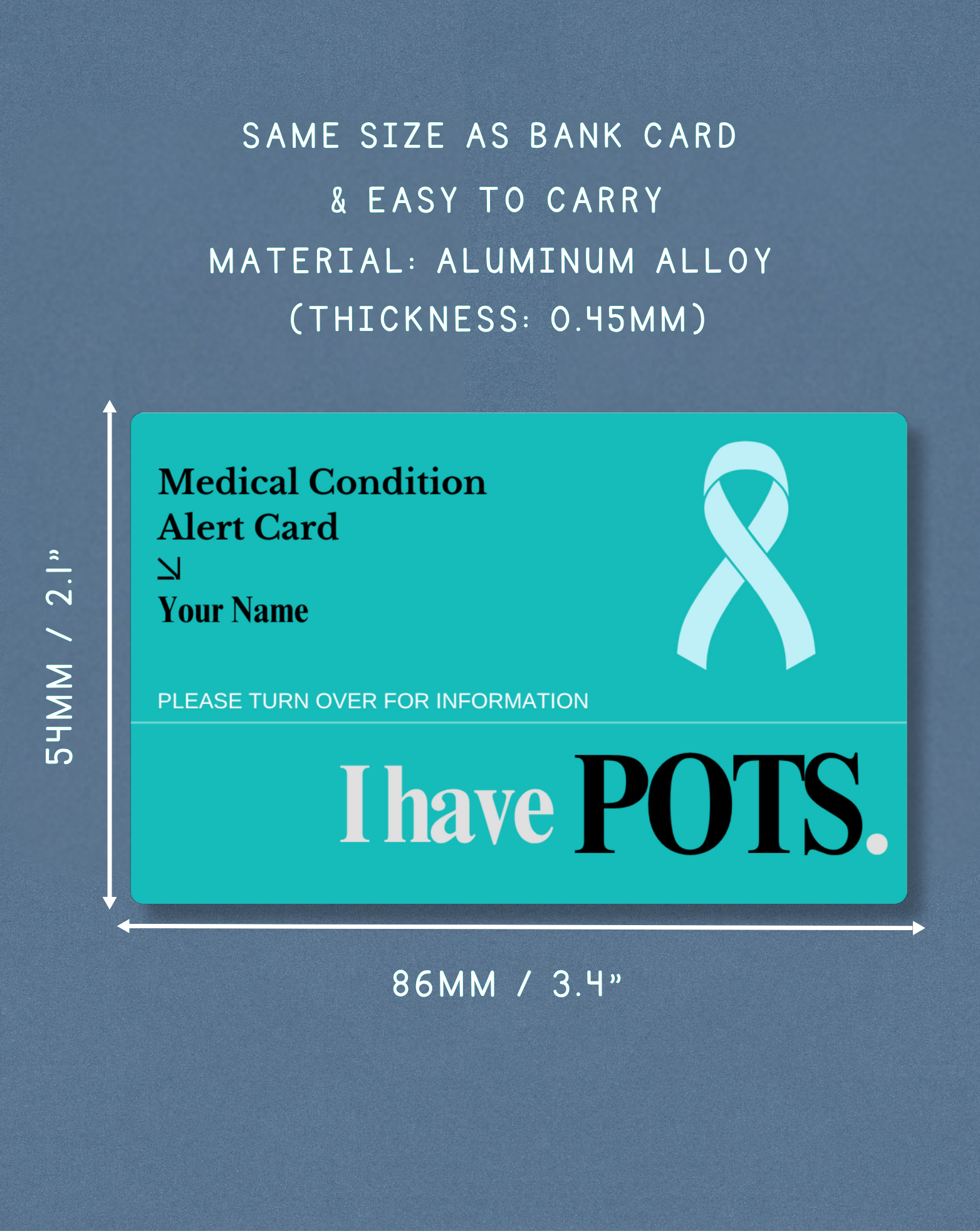 POTS Medical Alert Card