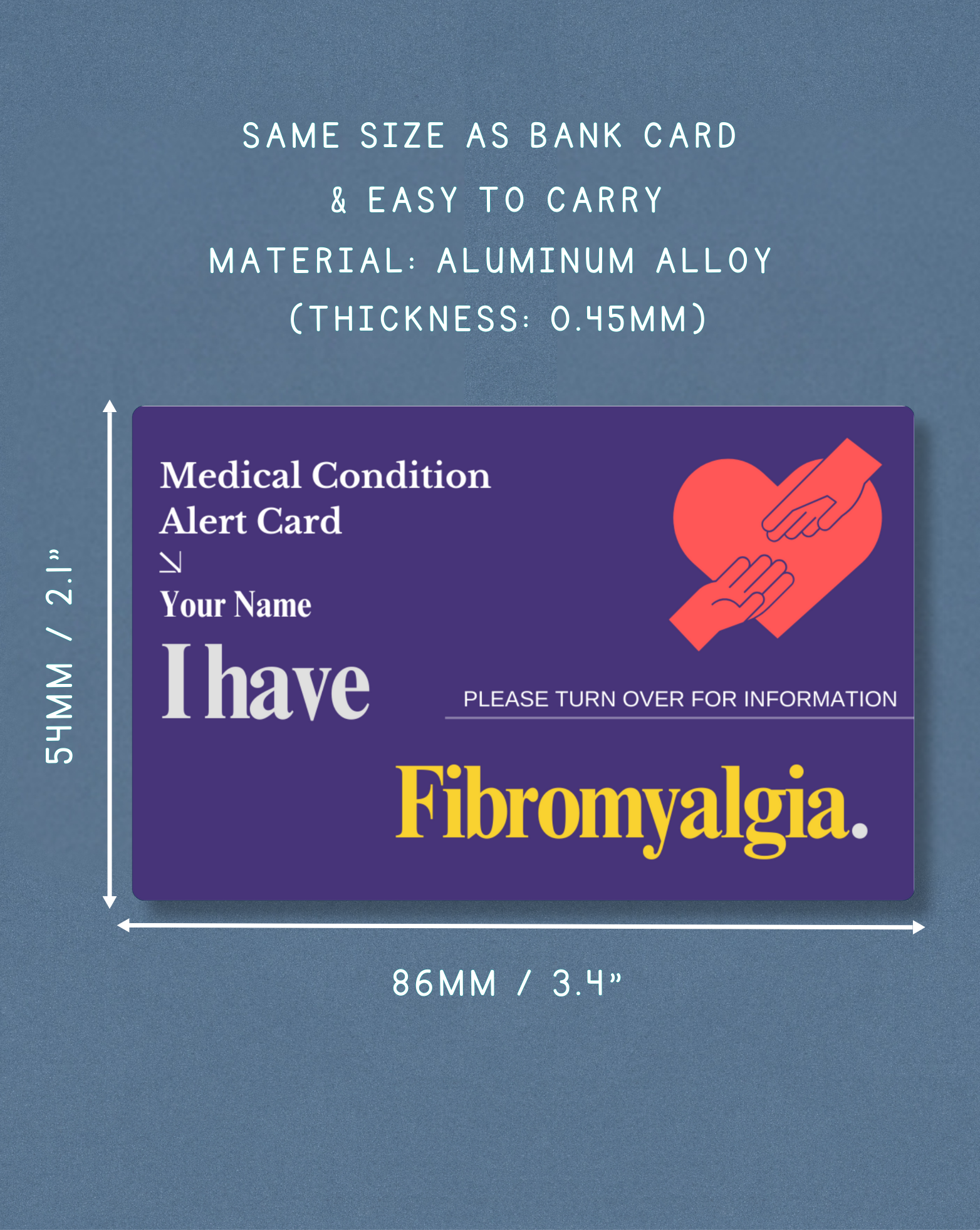 Fibromyalgia Medical Alert Card
